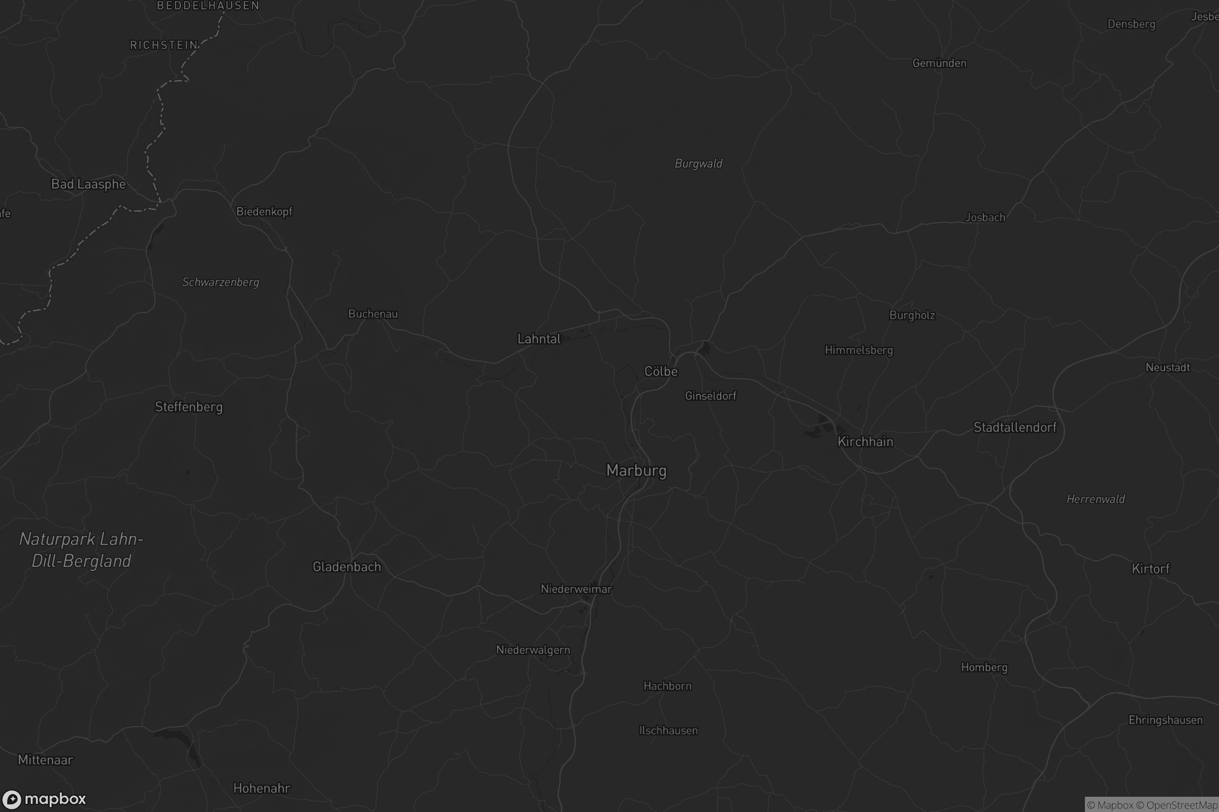 Karte von Landkreis Marburg-Biedenkopf