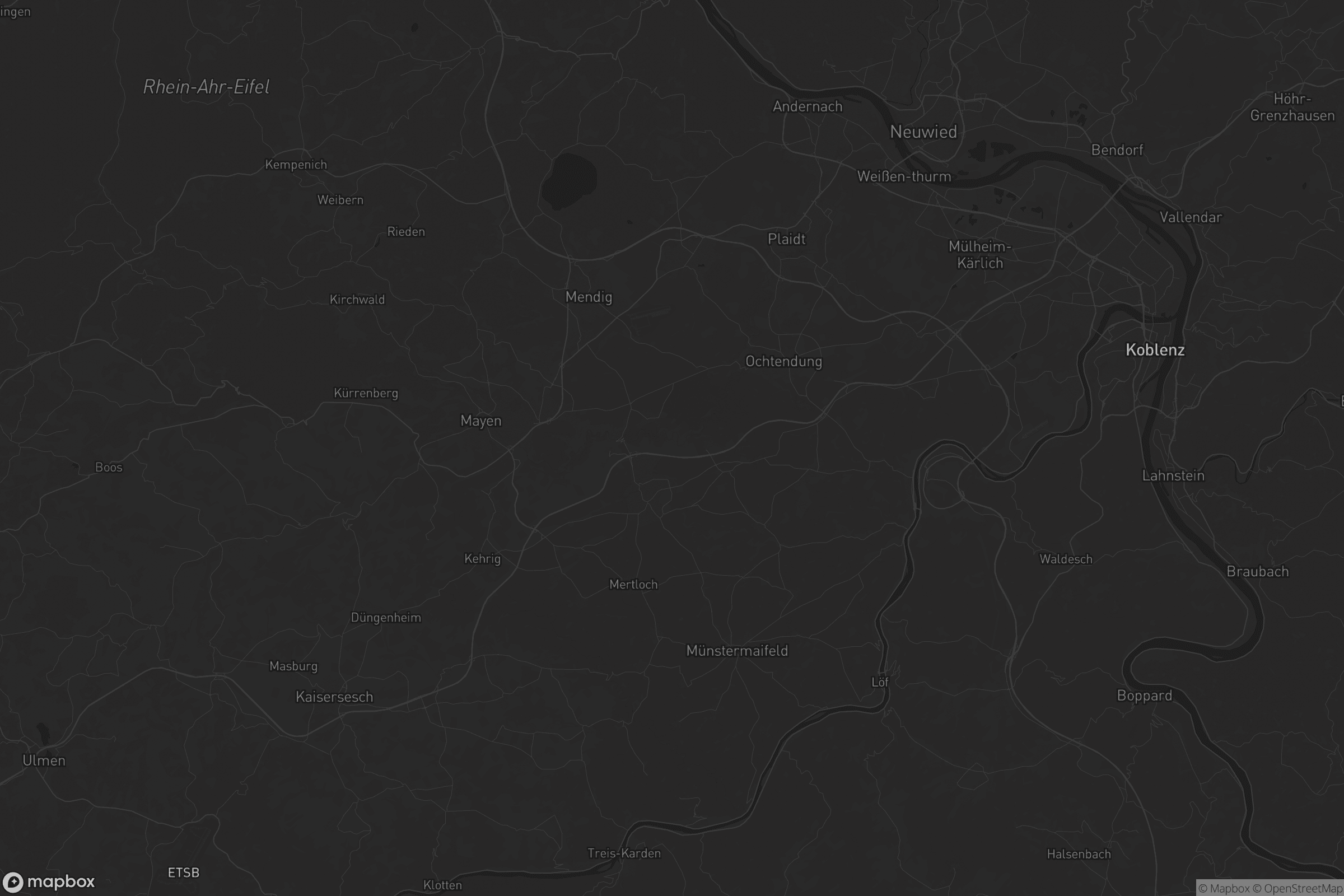 Karte von Landkreis Mayen-Koblenz