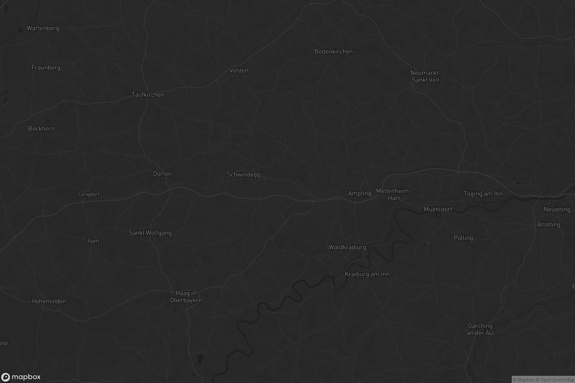 Karte von Landkreis Mühldorf am Inn