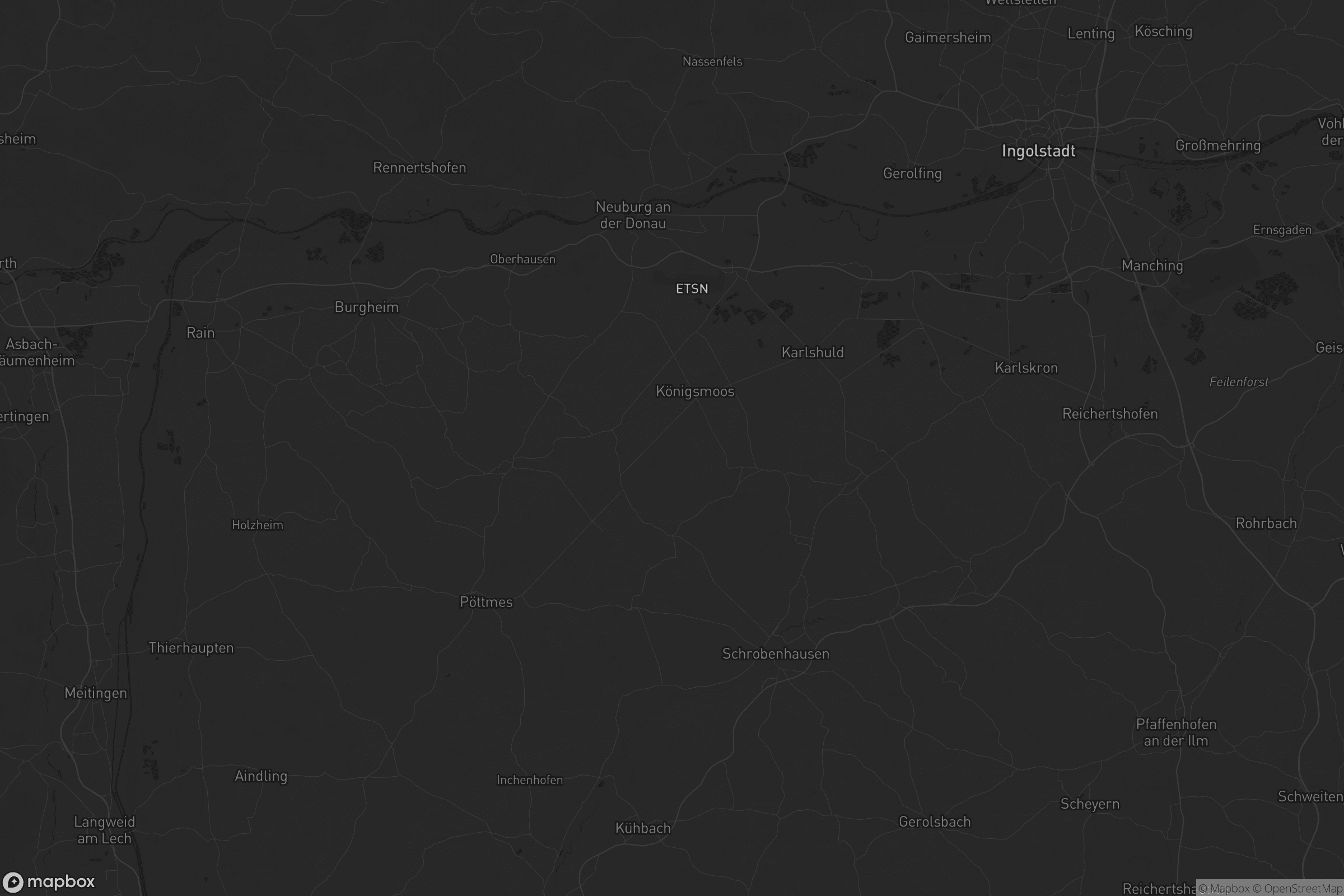 Karte von Landkreis Neuburg-Schrobenhausen
