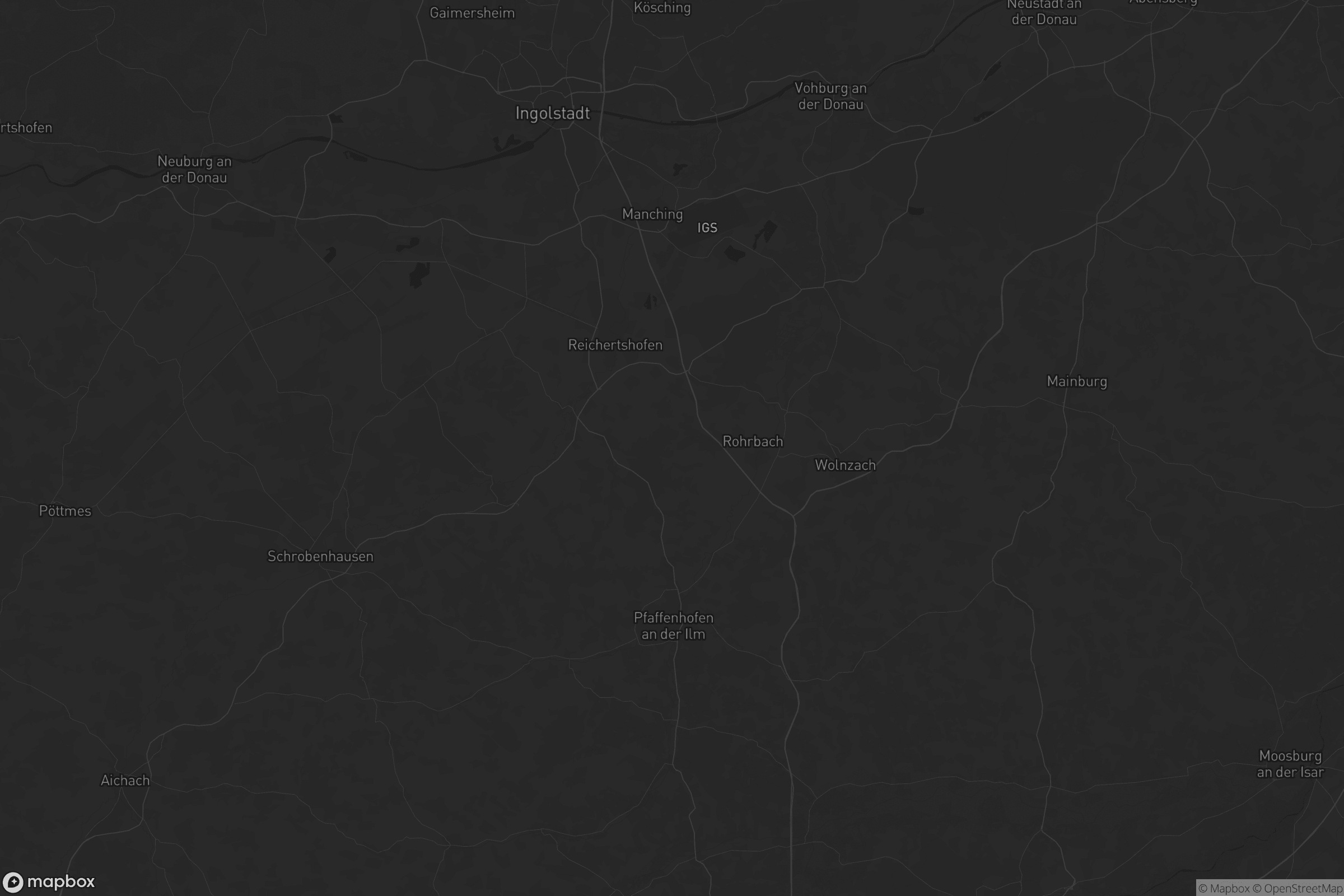 Karte von Landkreis Pfaffenhofen an der Ilm