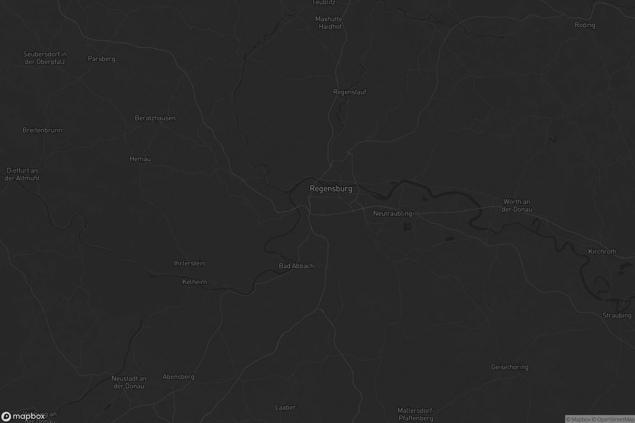 Karte von Landkreis Regensburg