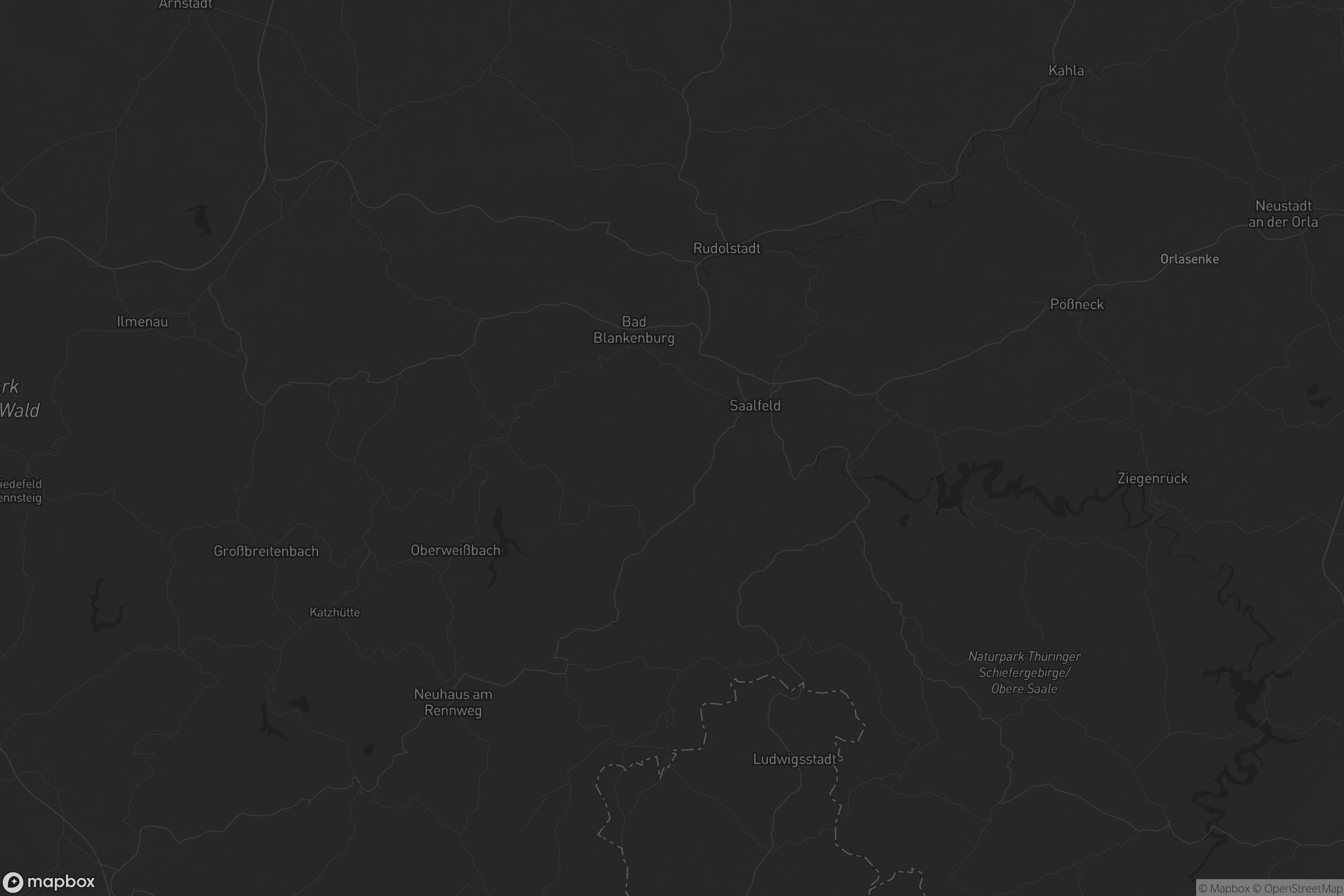 Karte von Landkreis Saalfeld-Rudolstadt