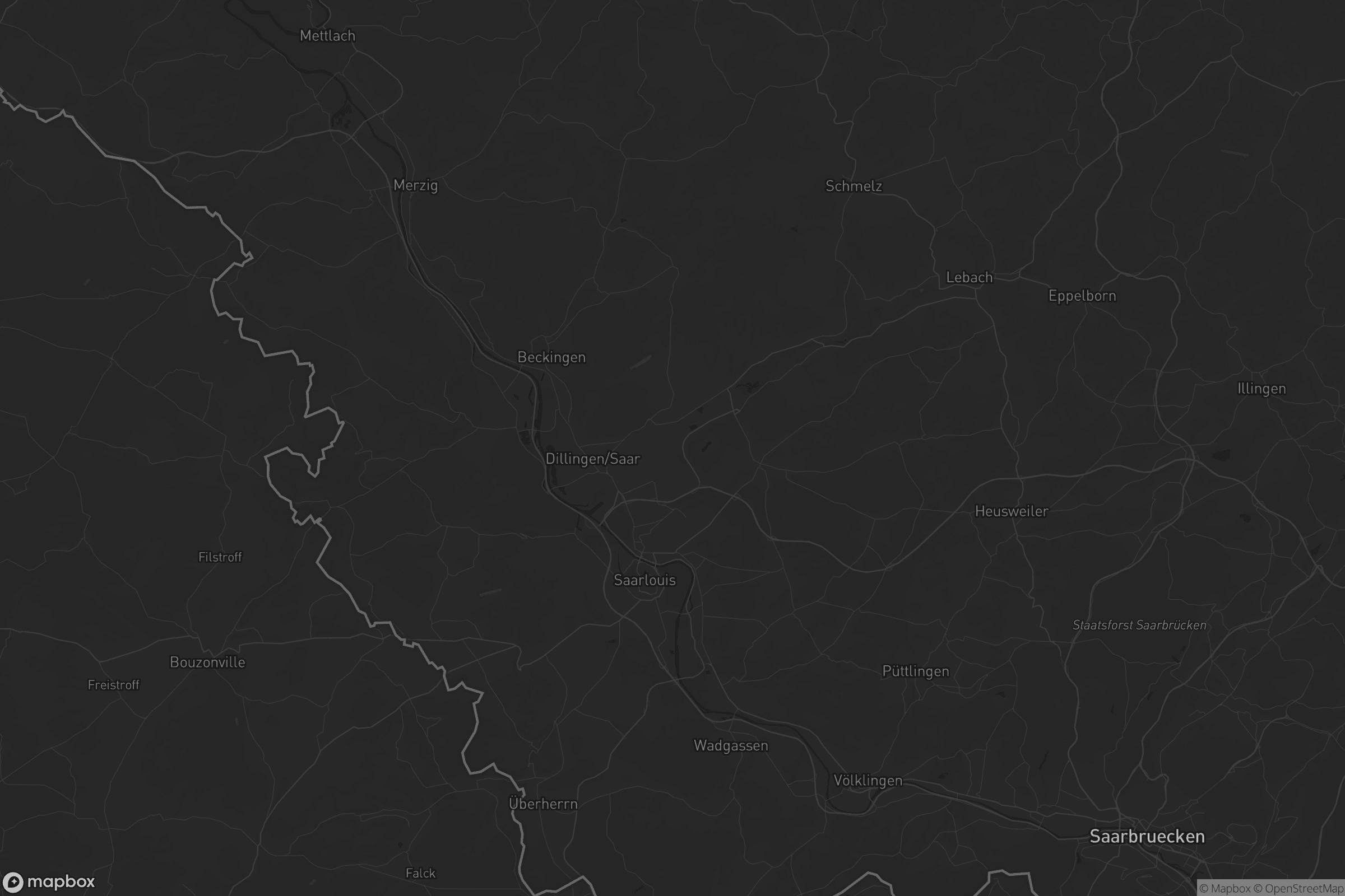 Karte von Landkreis Saarlouis