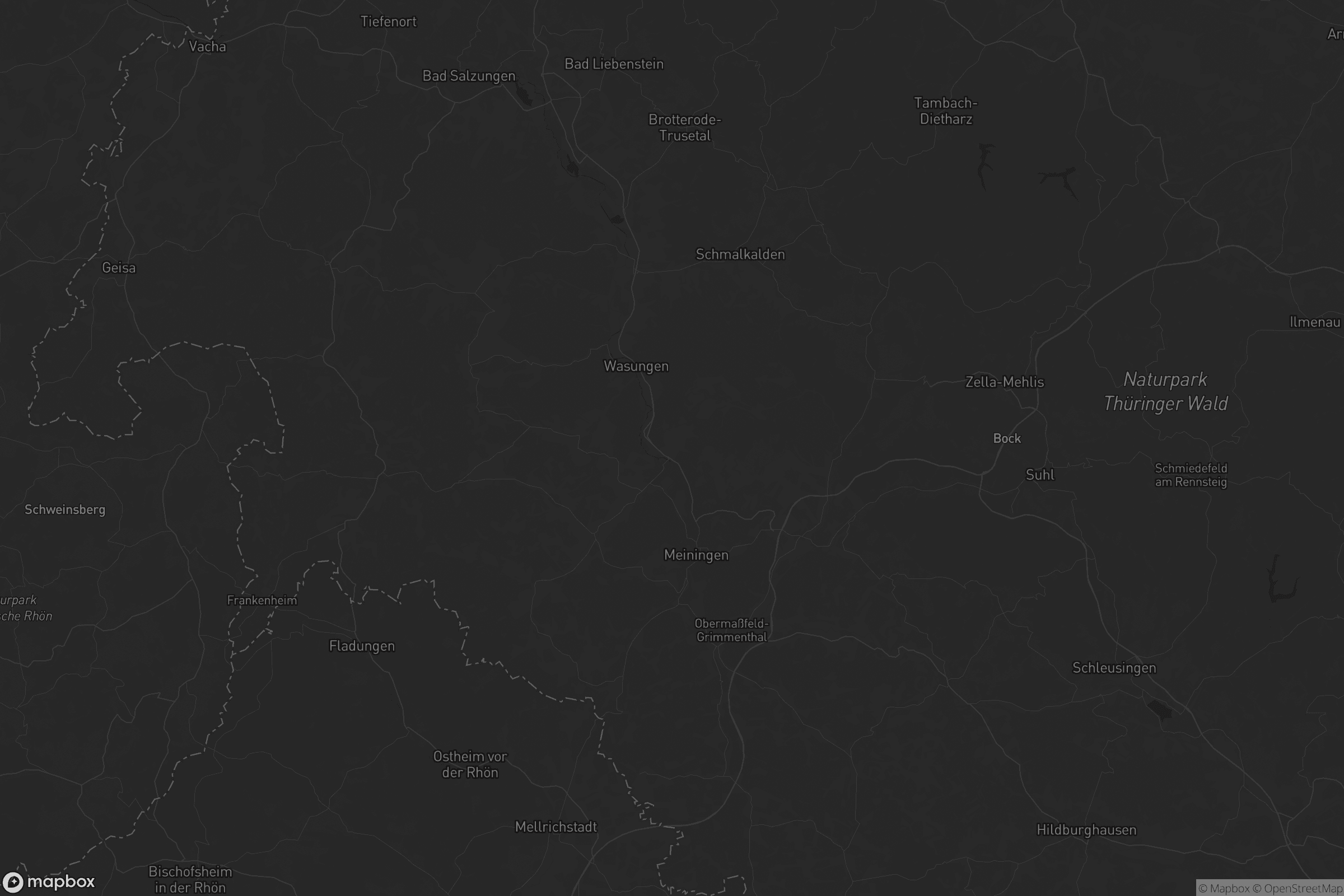 Karte von Landkreis Schmalkalden-Meiningen