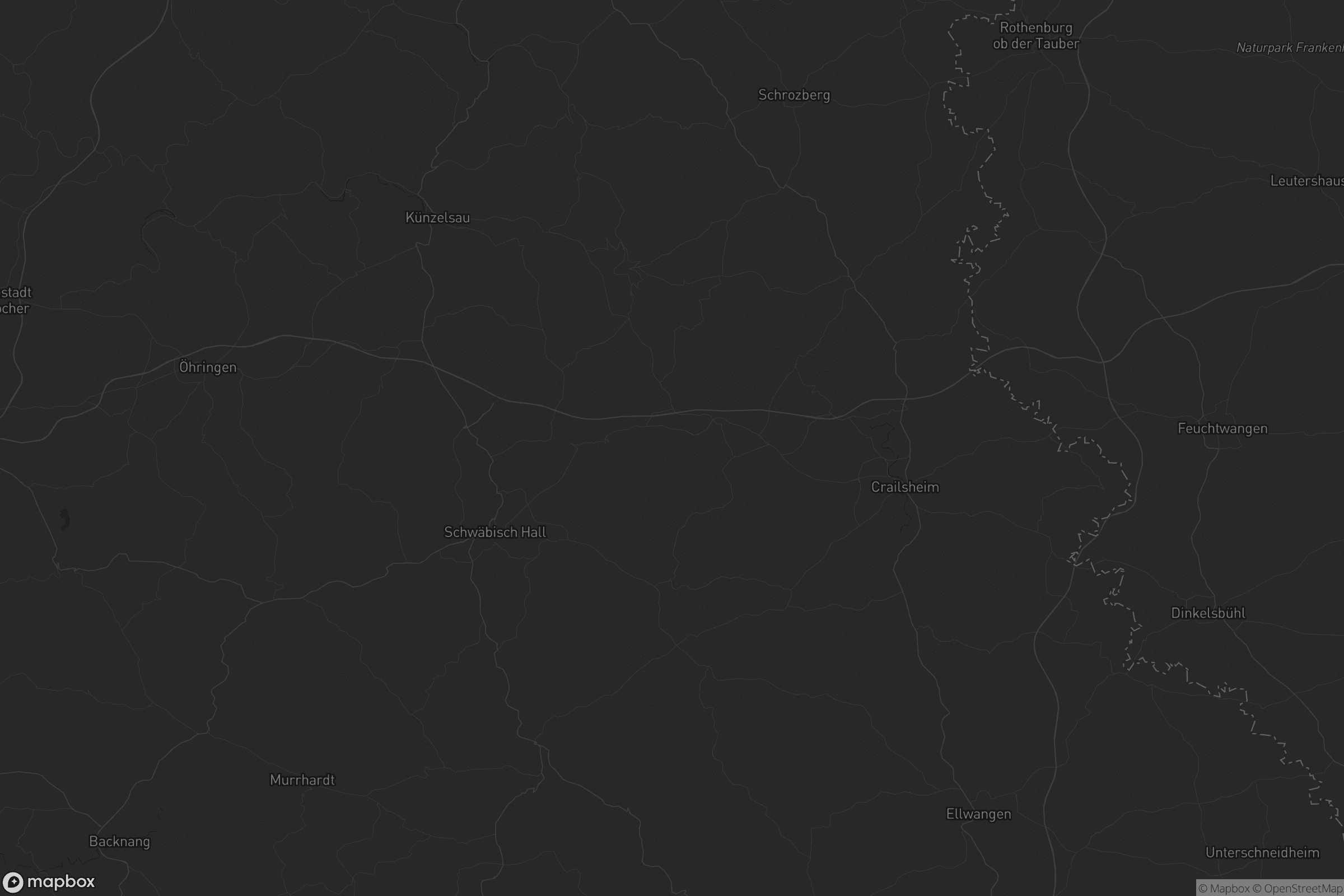 Karte von Landkreis Schwäbisch Hall