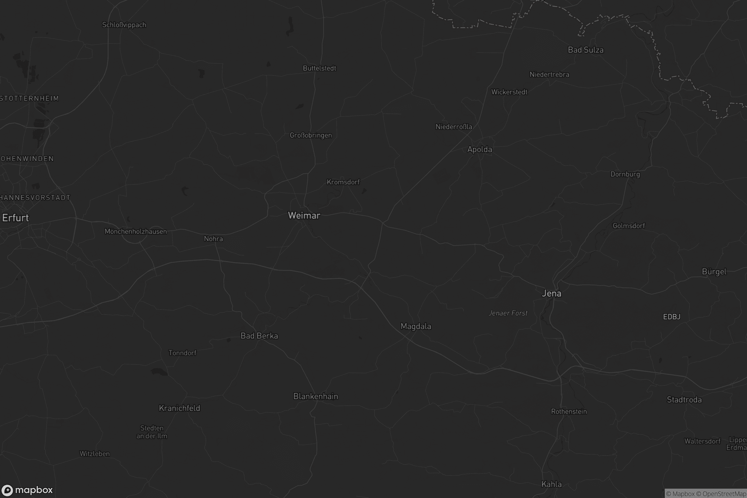 Karte von Landkreis Weimarer Land