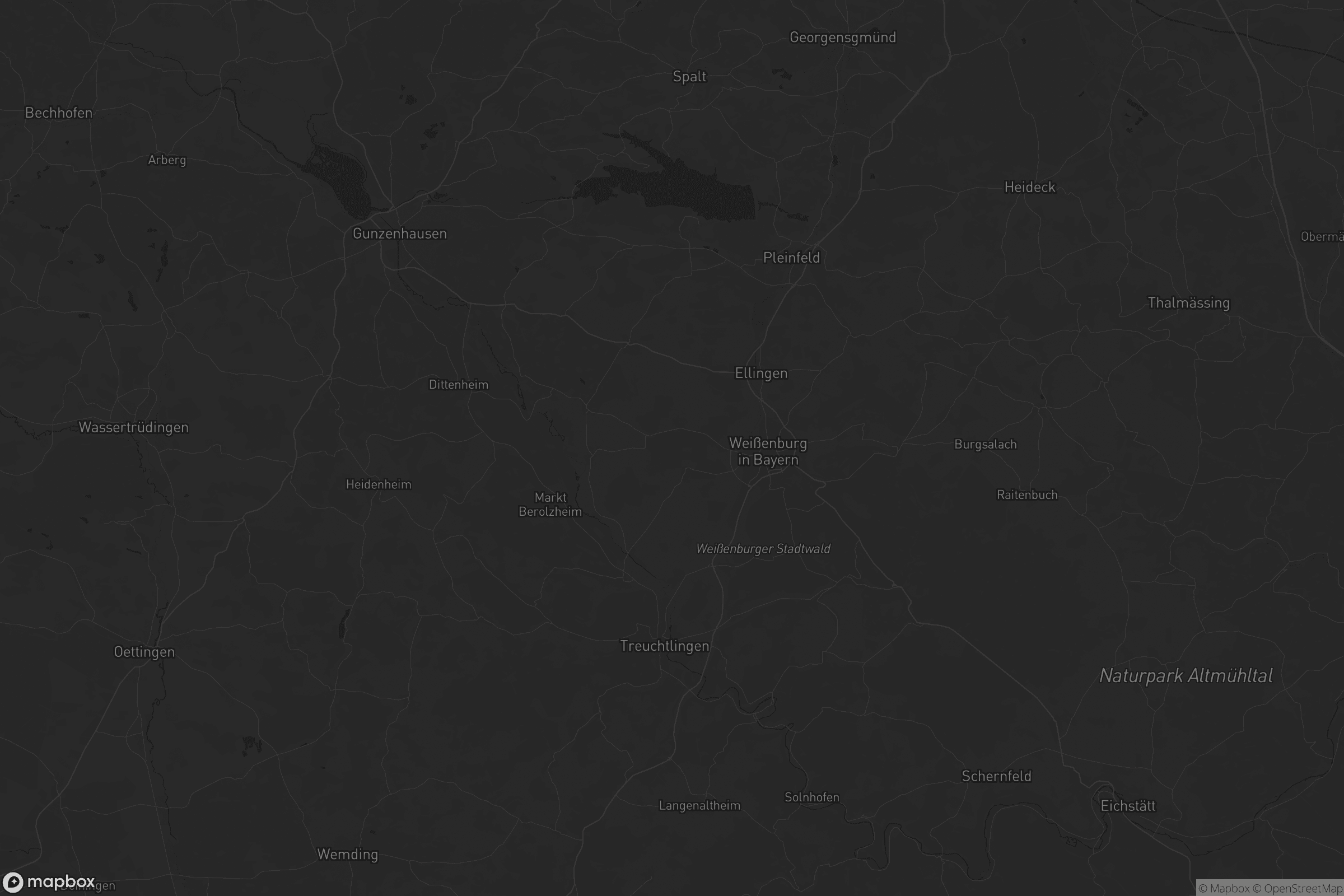 Karte von Landkreis Weißenburg-Gunzenhausen