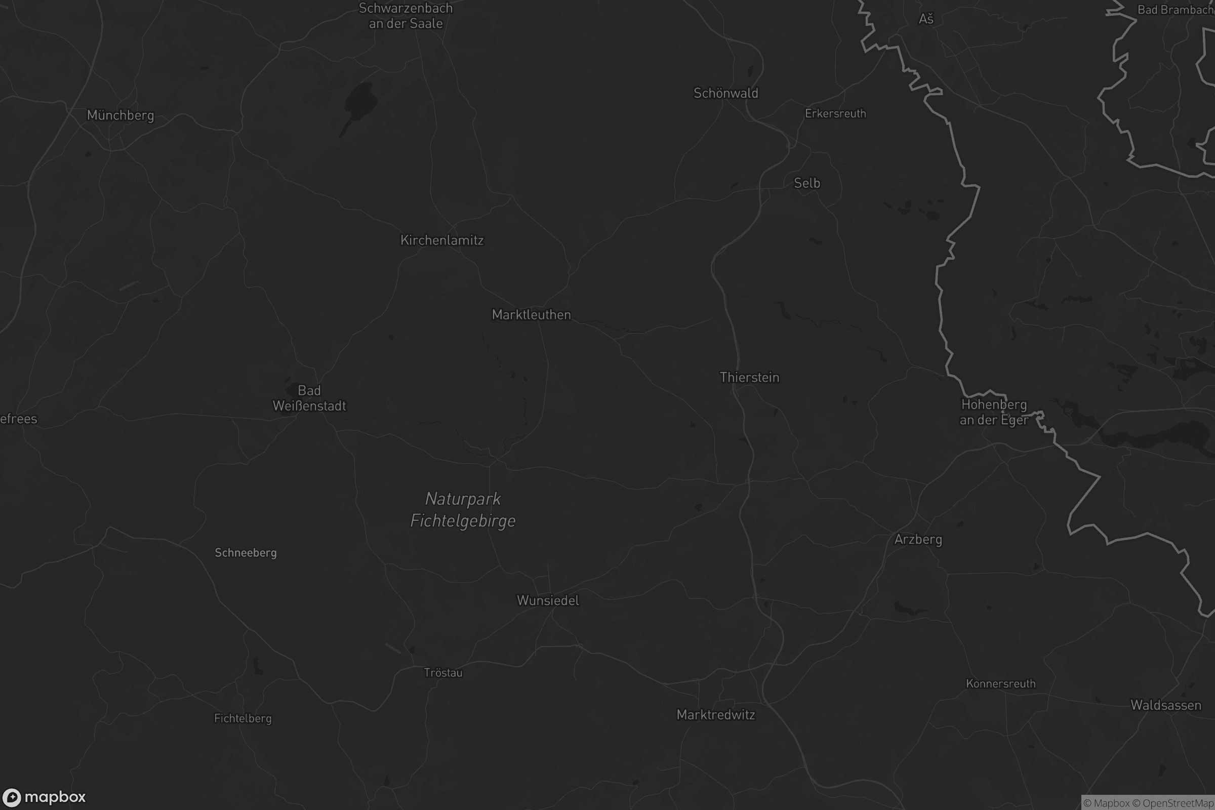 Karte von Landkreis Wunsiedel im Fichtelgebirge