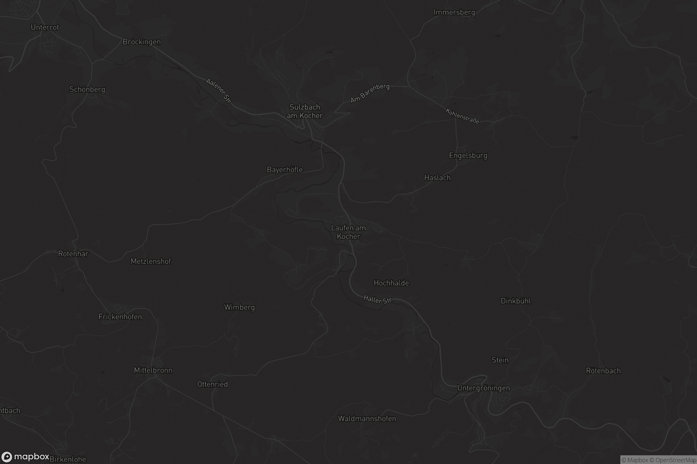 Karte von Laufen am Kocher