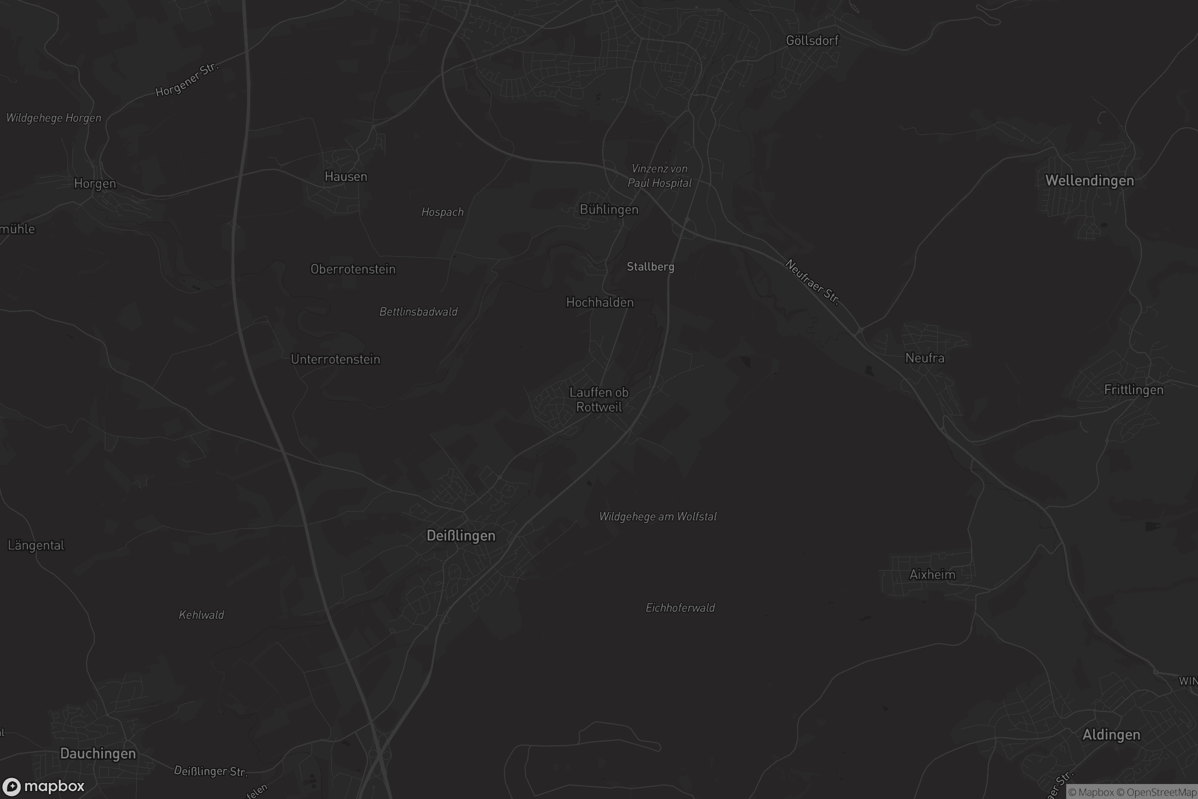 Karte von Lauffen ob Rottweil