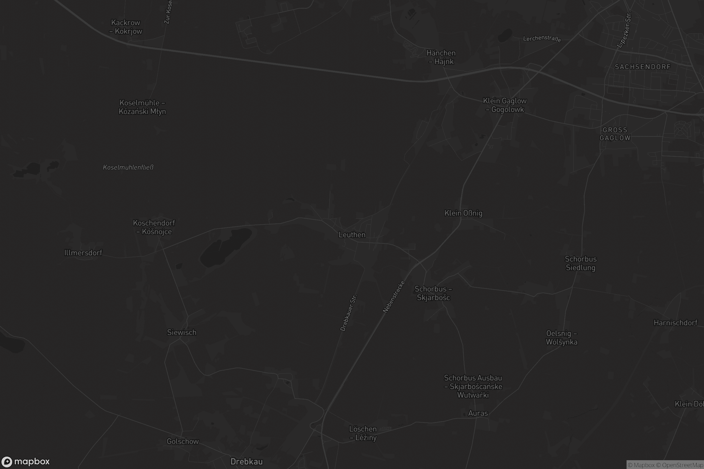 Karte von Leuthen - Lutol