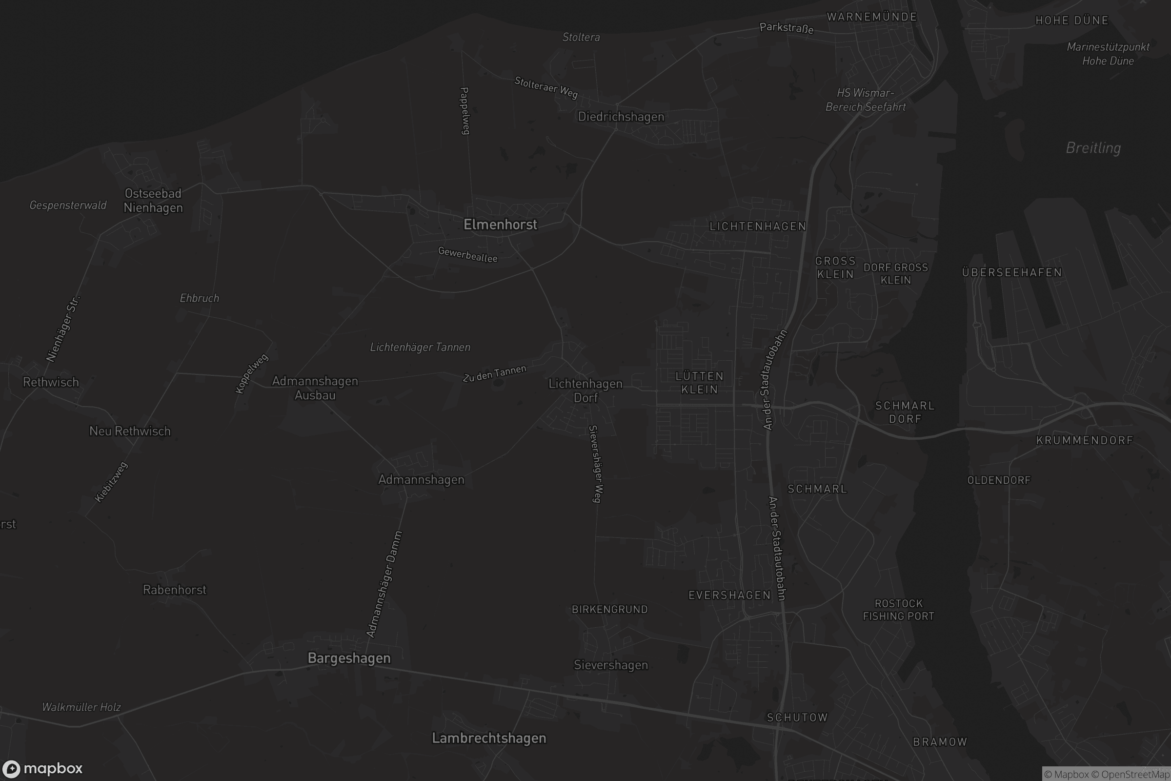 Karte von Lichtenhagen Dorf