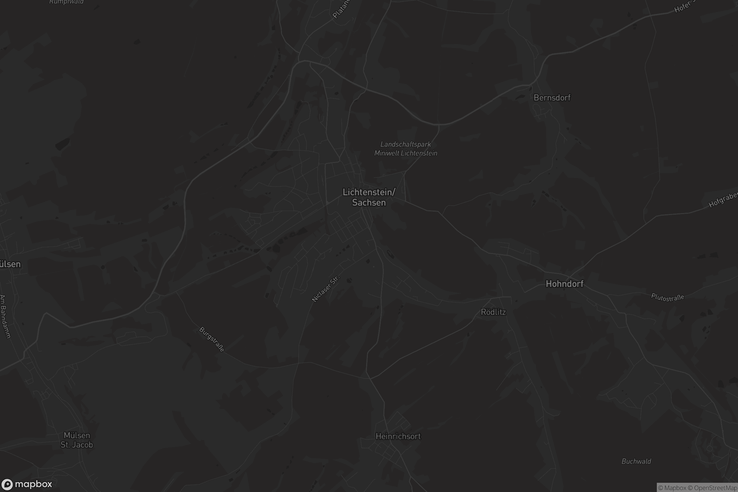 Karte von Lichtenstein/Sachsen