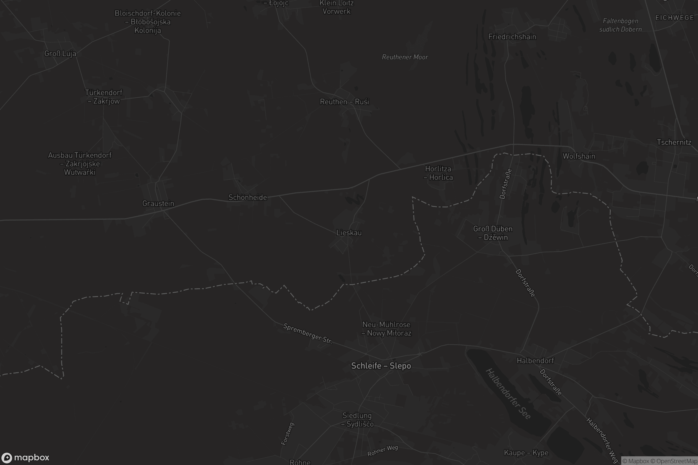 Karte von Lieskau - Lěsk