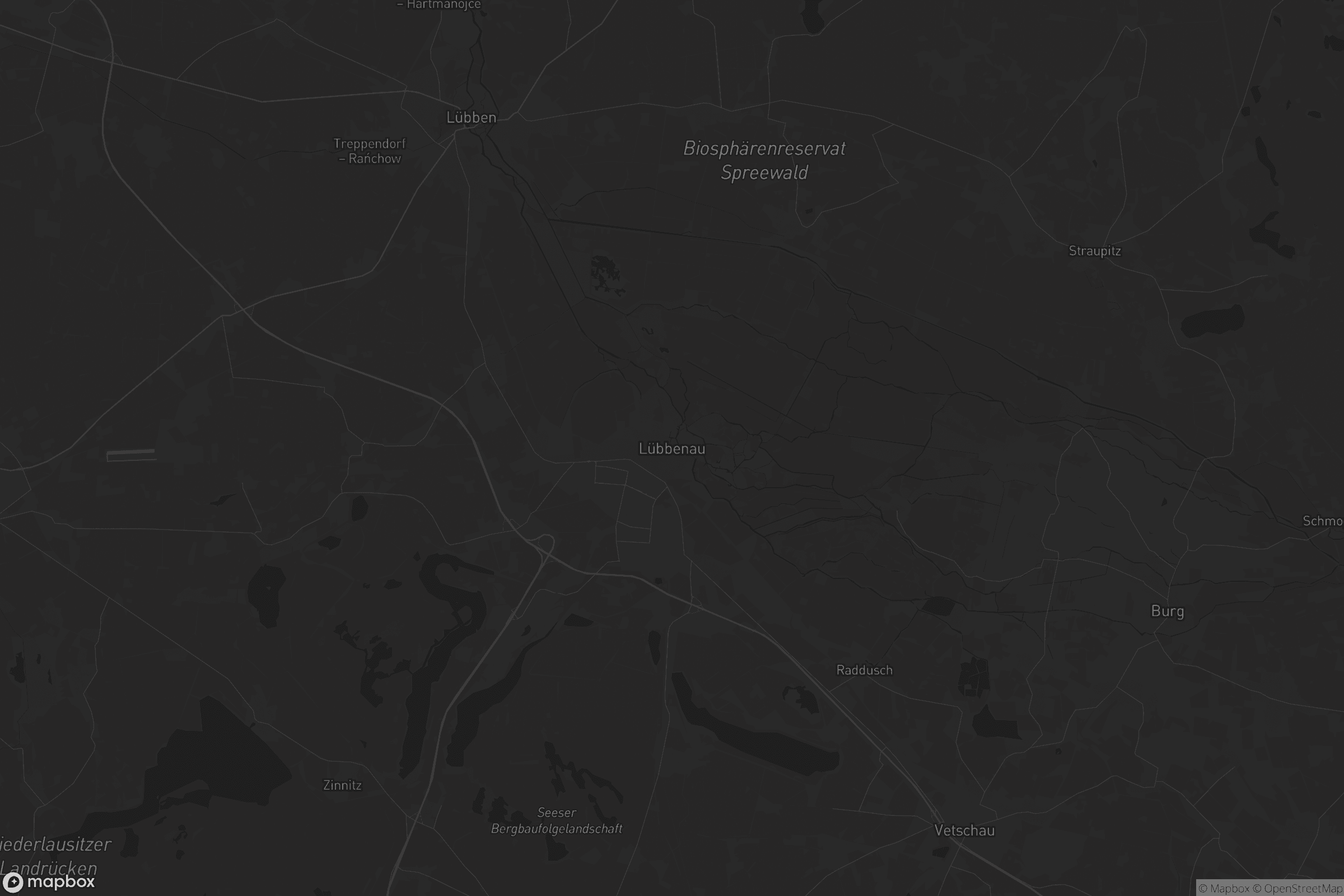 Karte von Lübbenau/Spreewald - Lubnjow/Błota