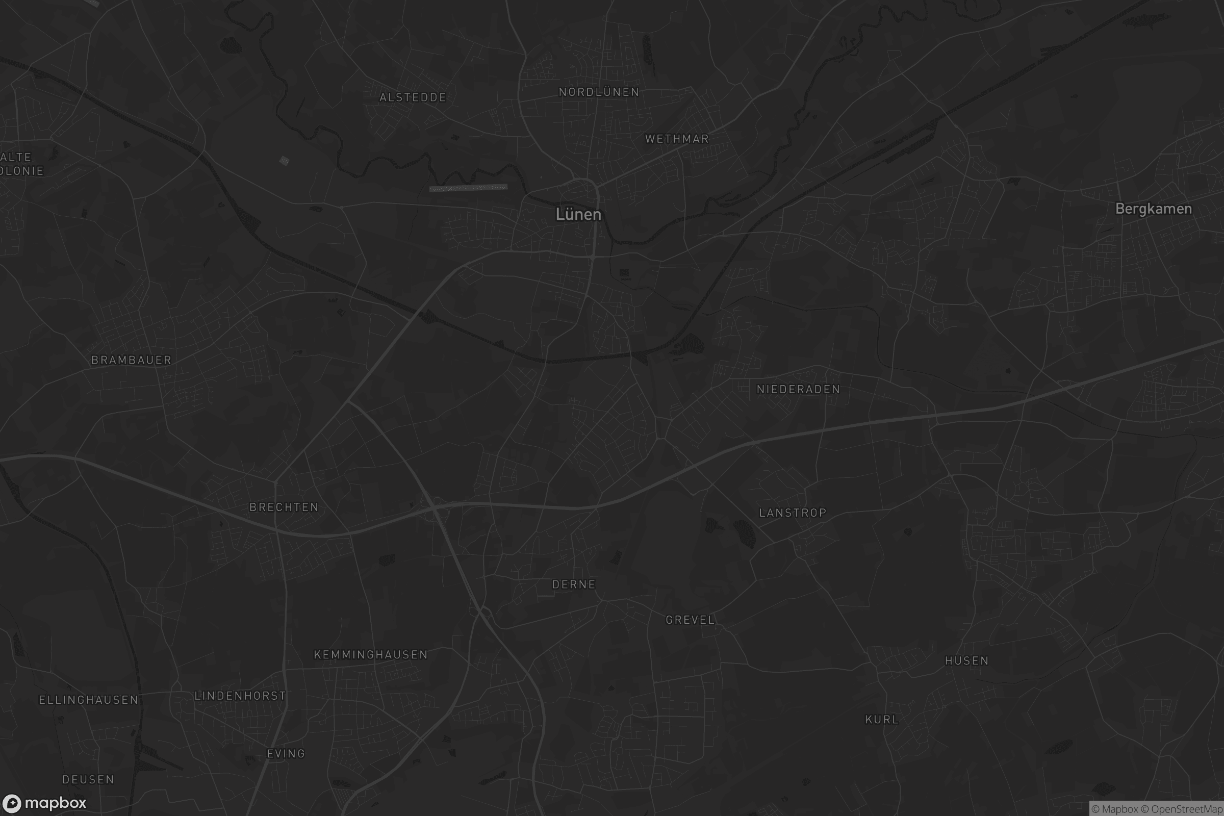 Karte von Lünen-Süd
