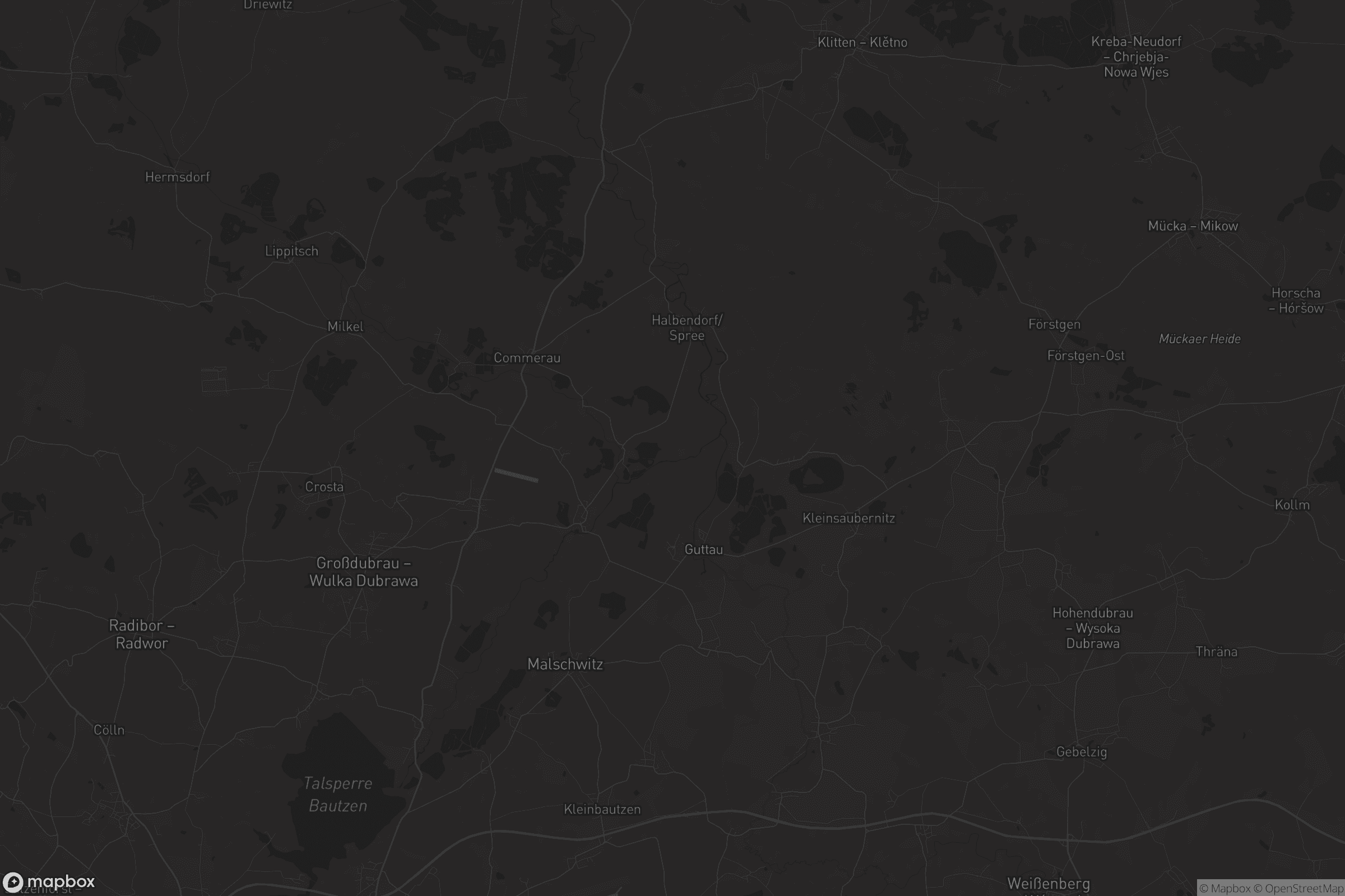 Karte von Malschwitz - Malešecy