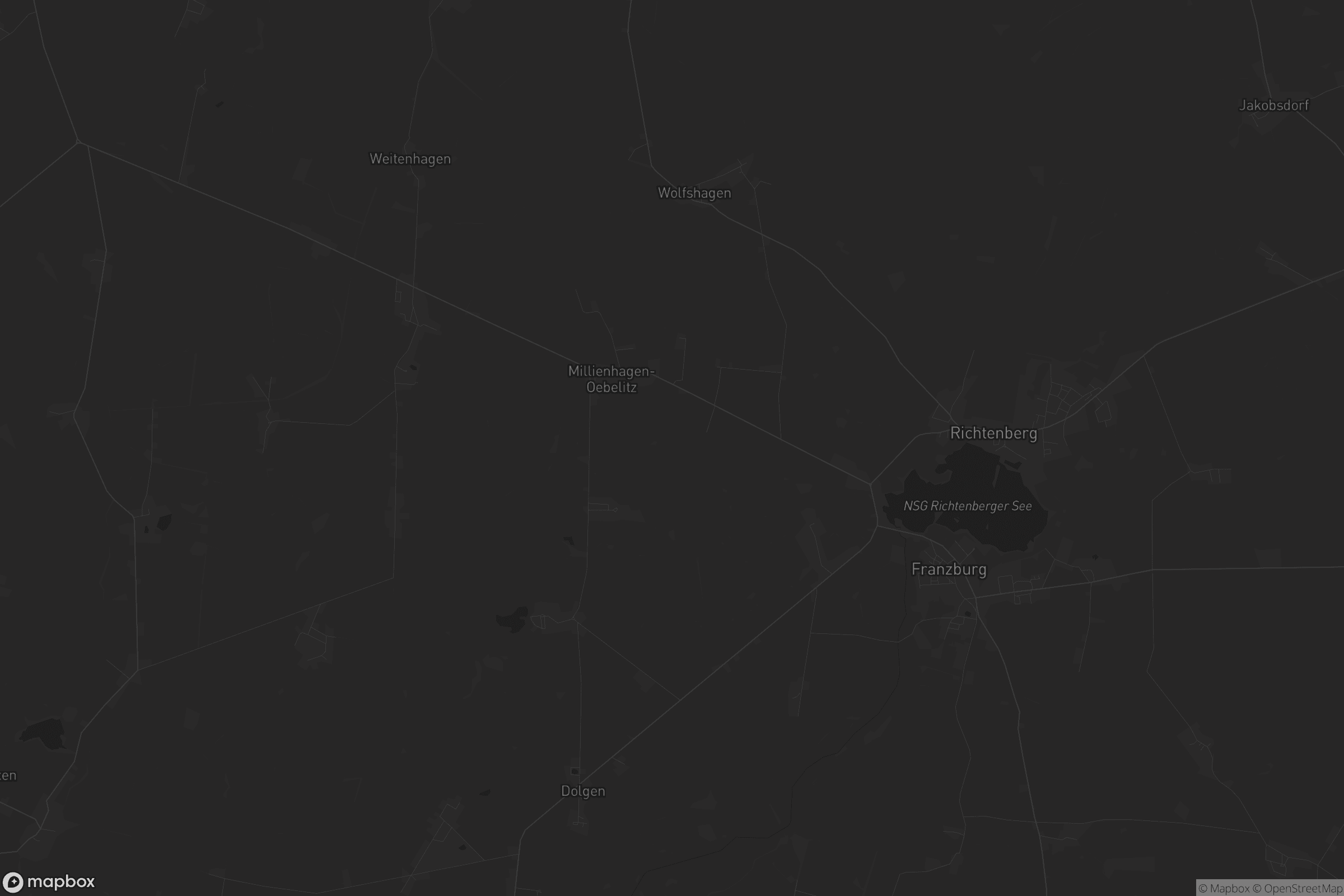 Karte von Millienhagen-Oebelitz