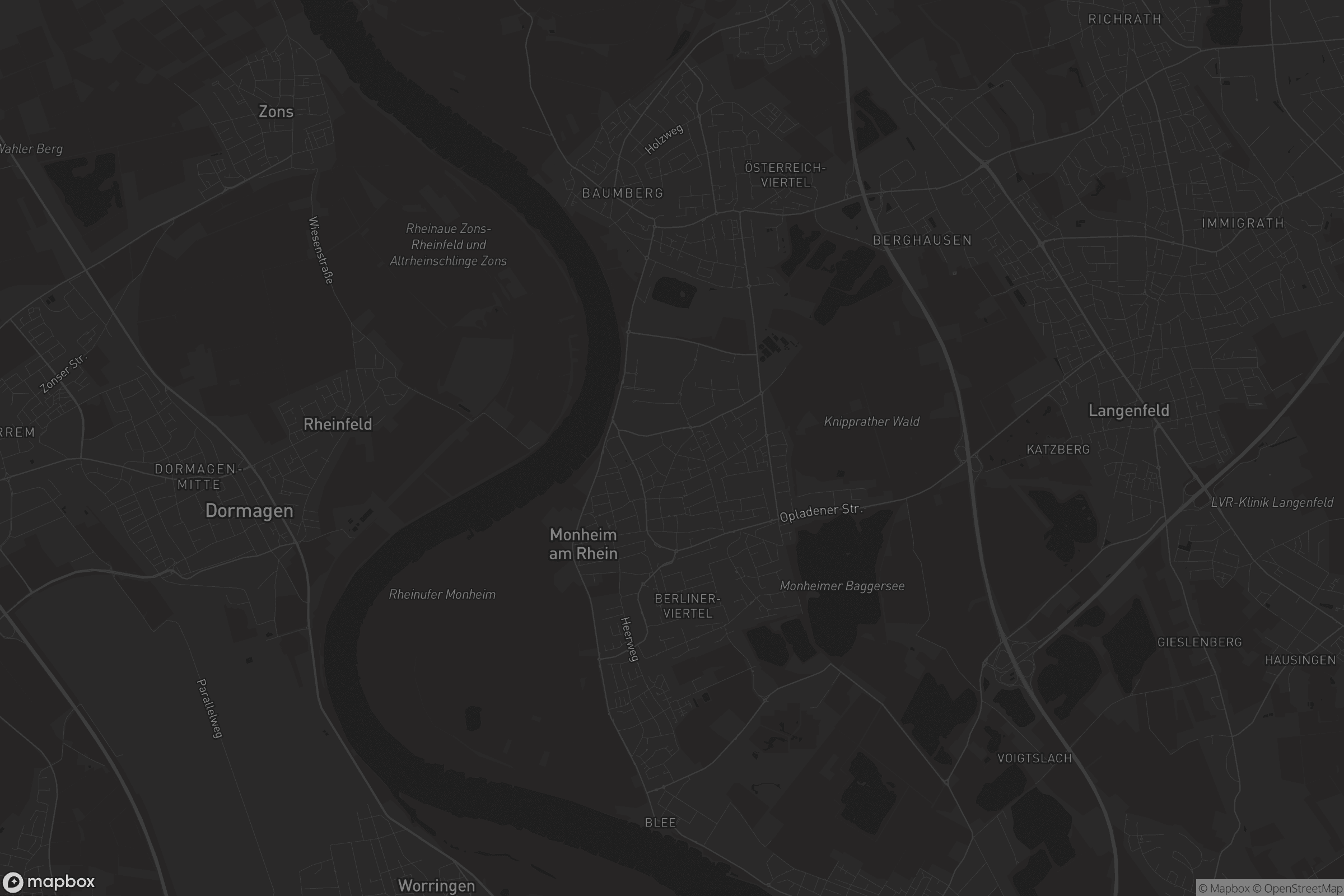 Karte von Monheim am Rhein