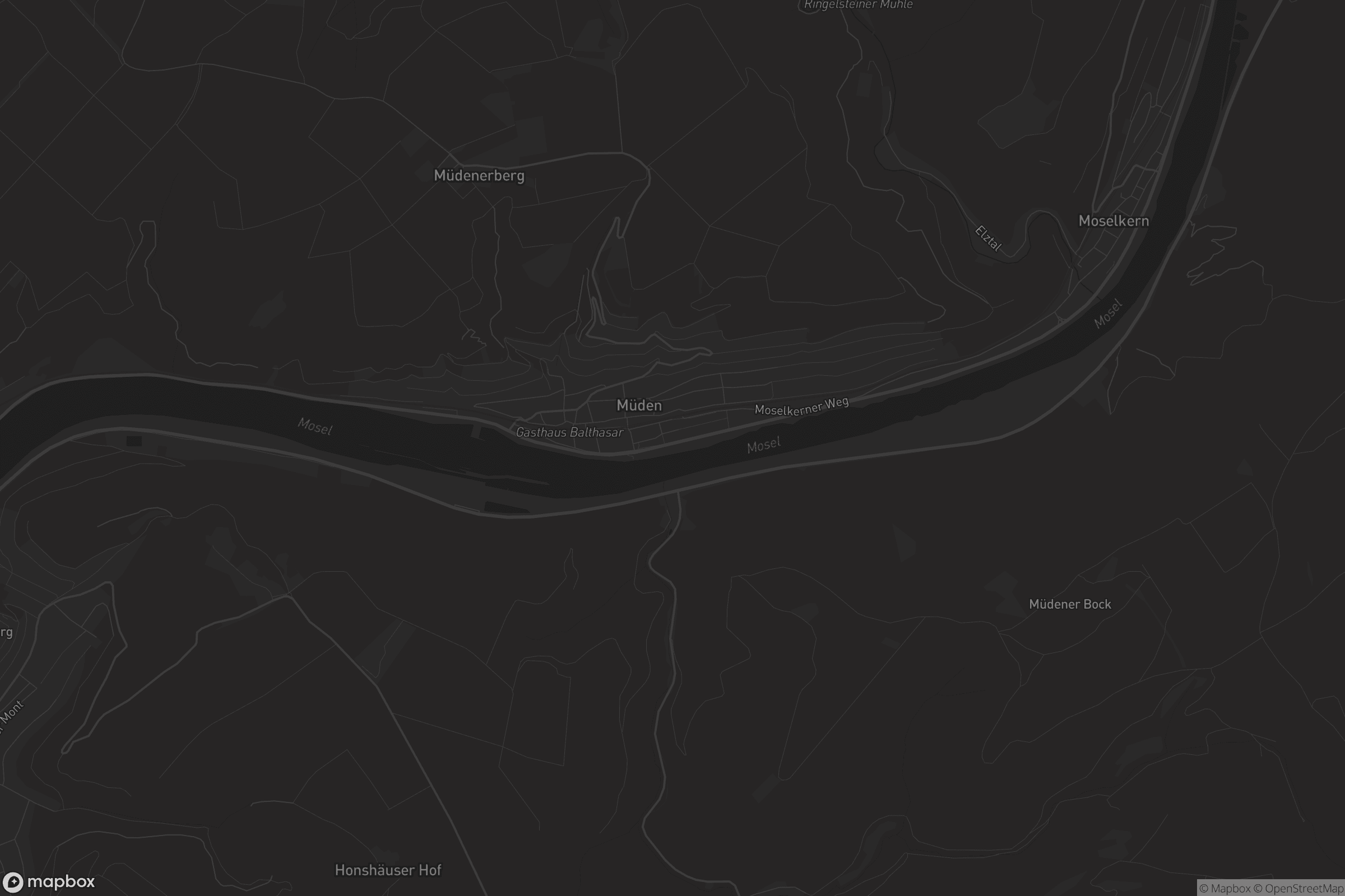 Karte von Müden (Mosel)