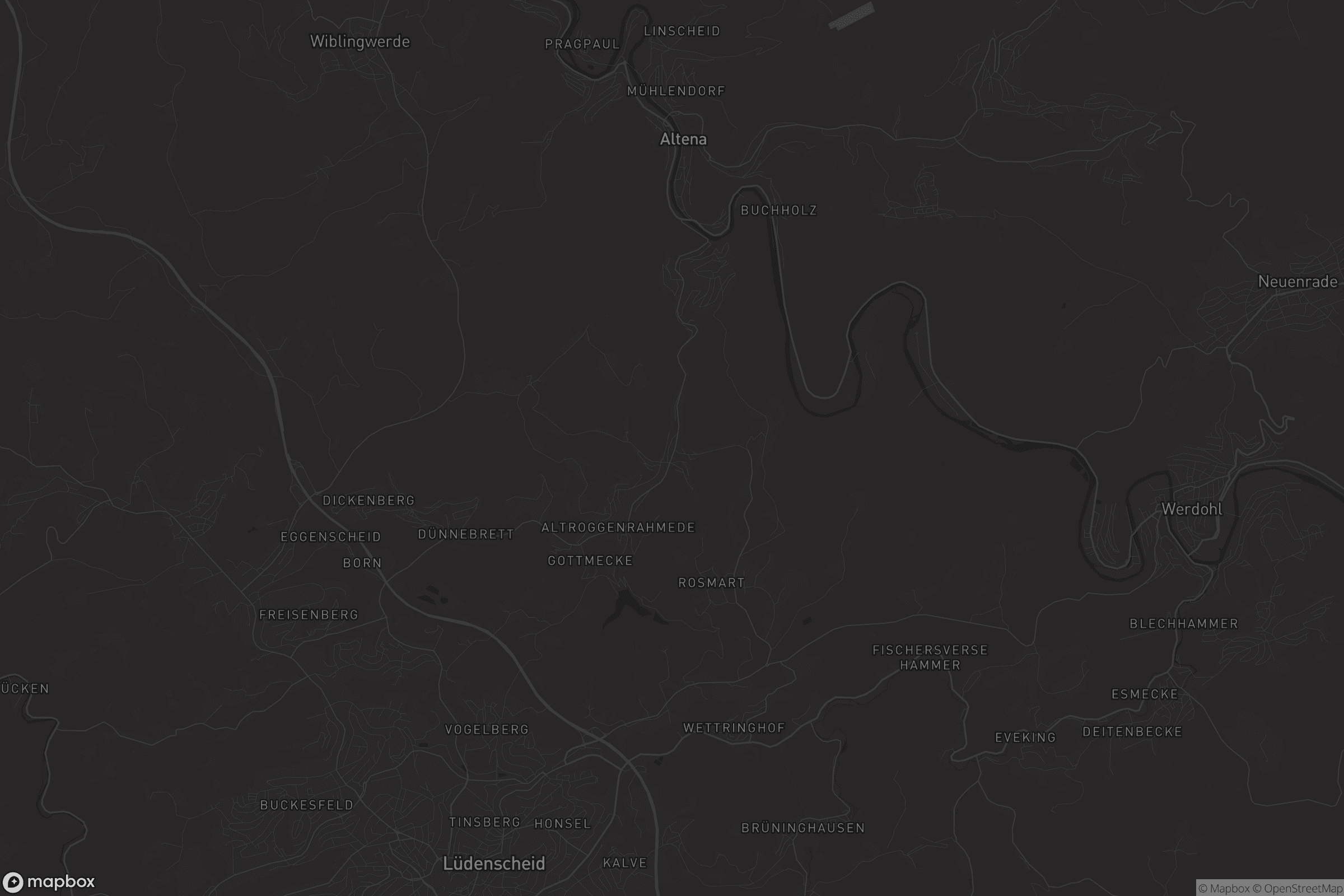 Karte von Mühlenrahmede