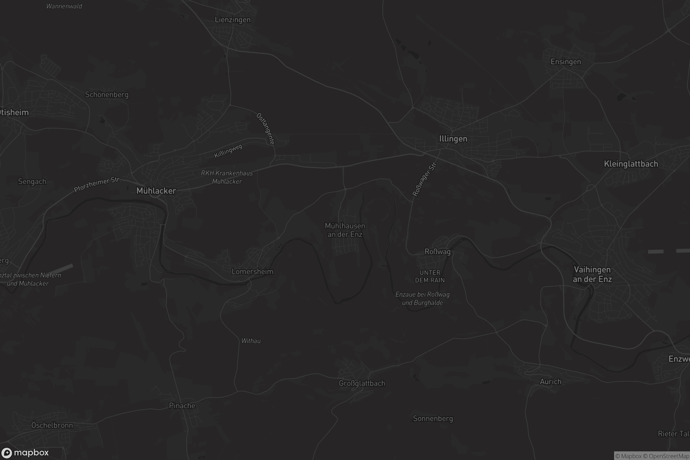 Karte von Mühlhausen an der Enz