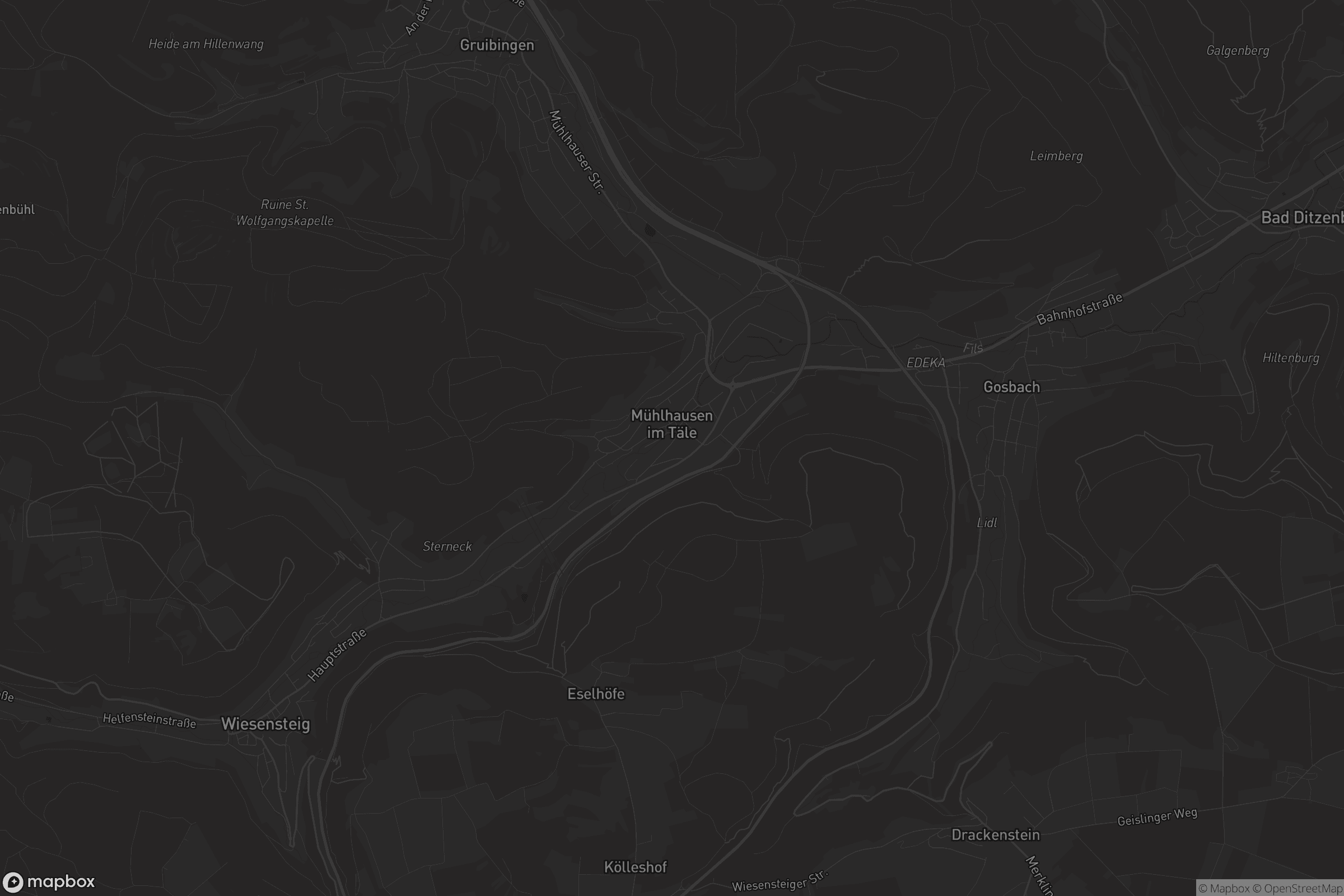 Karte von Mühlhausen im Täle