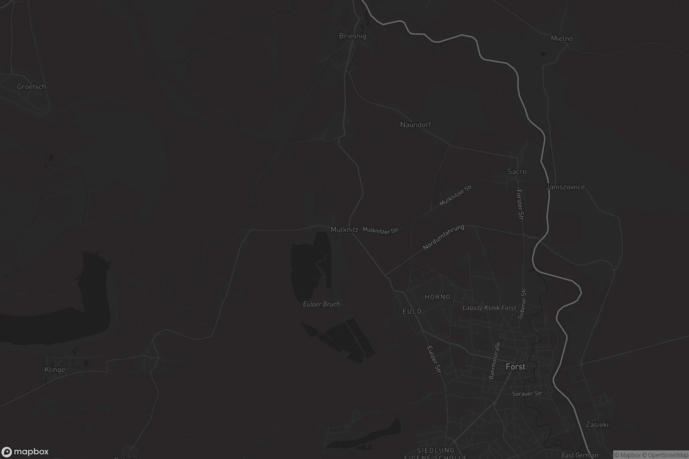 Karte von Mulknitz - Małksa