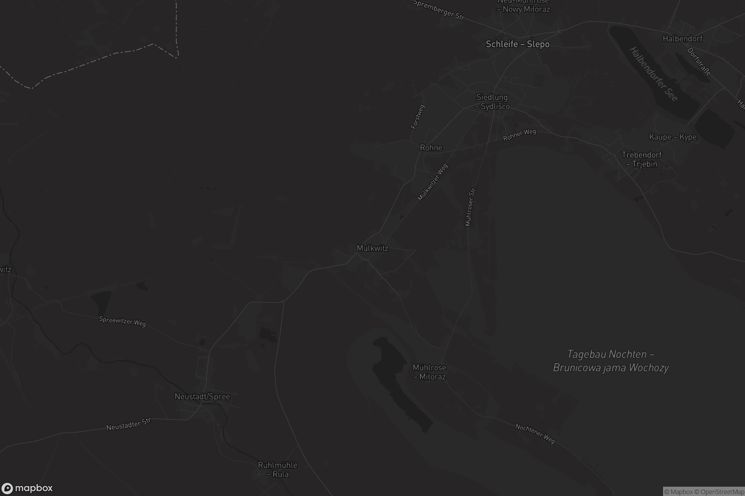 Karte von Mulkwitz - Mułkecy