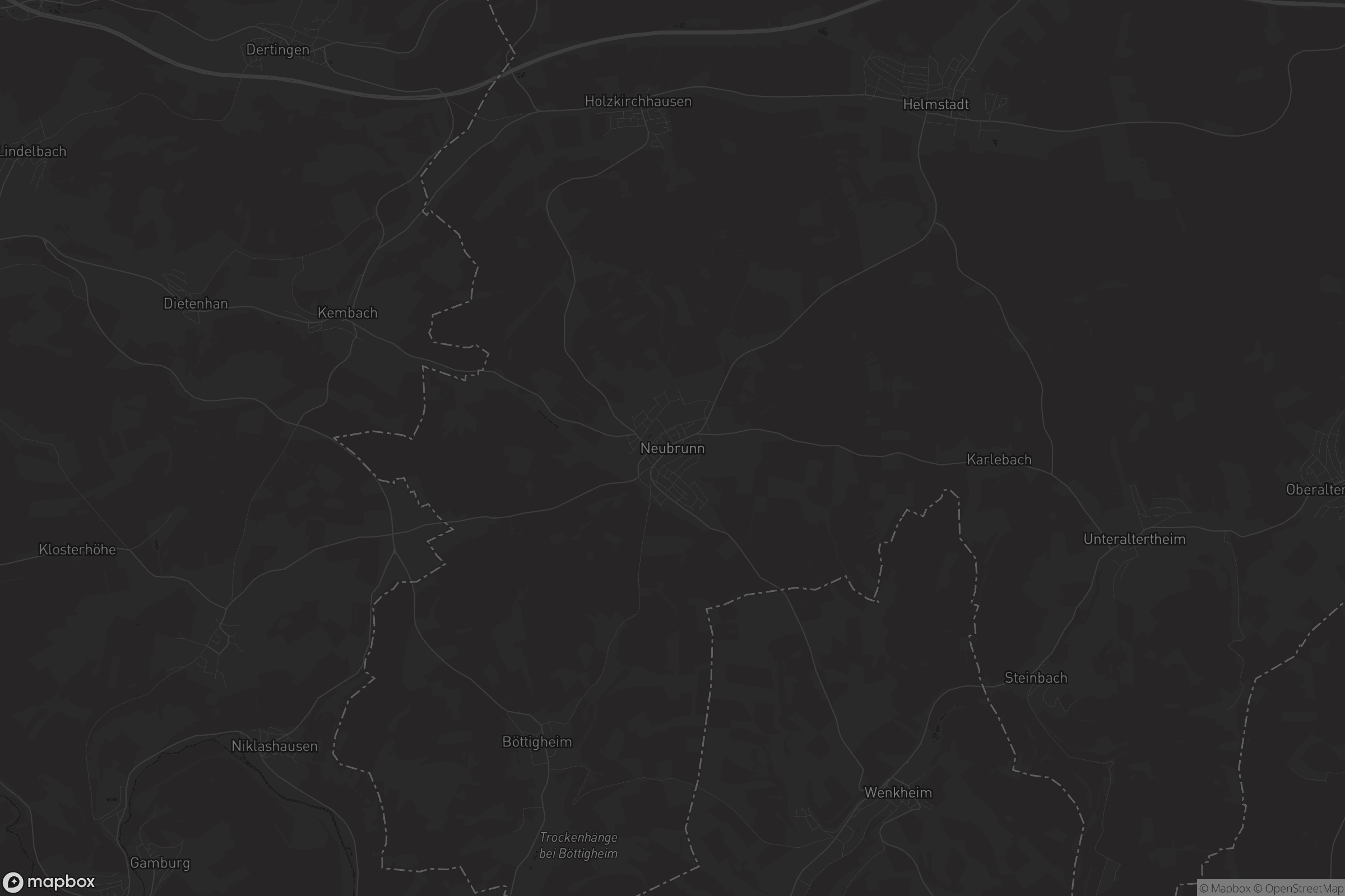 Karte von Neubrunn bei Würzburg