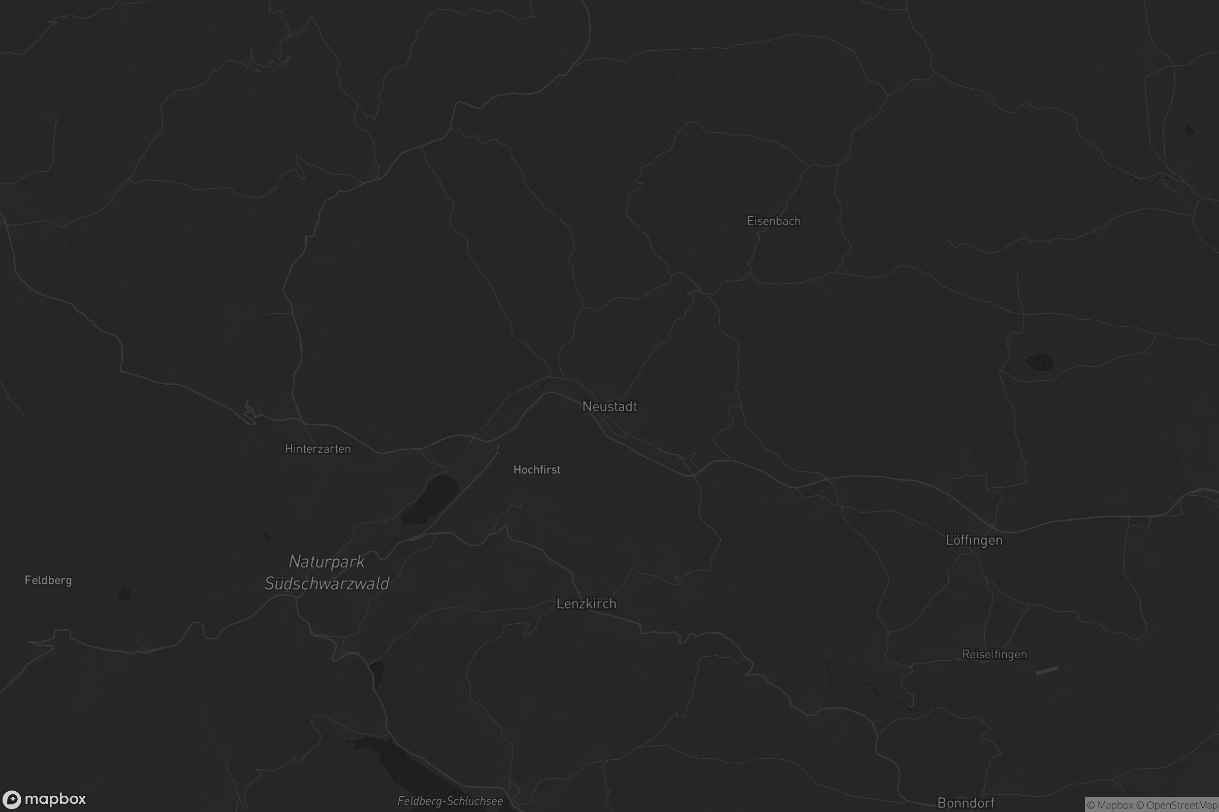 Karte von Neustadt im Schwarzwald