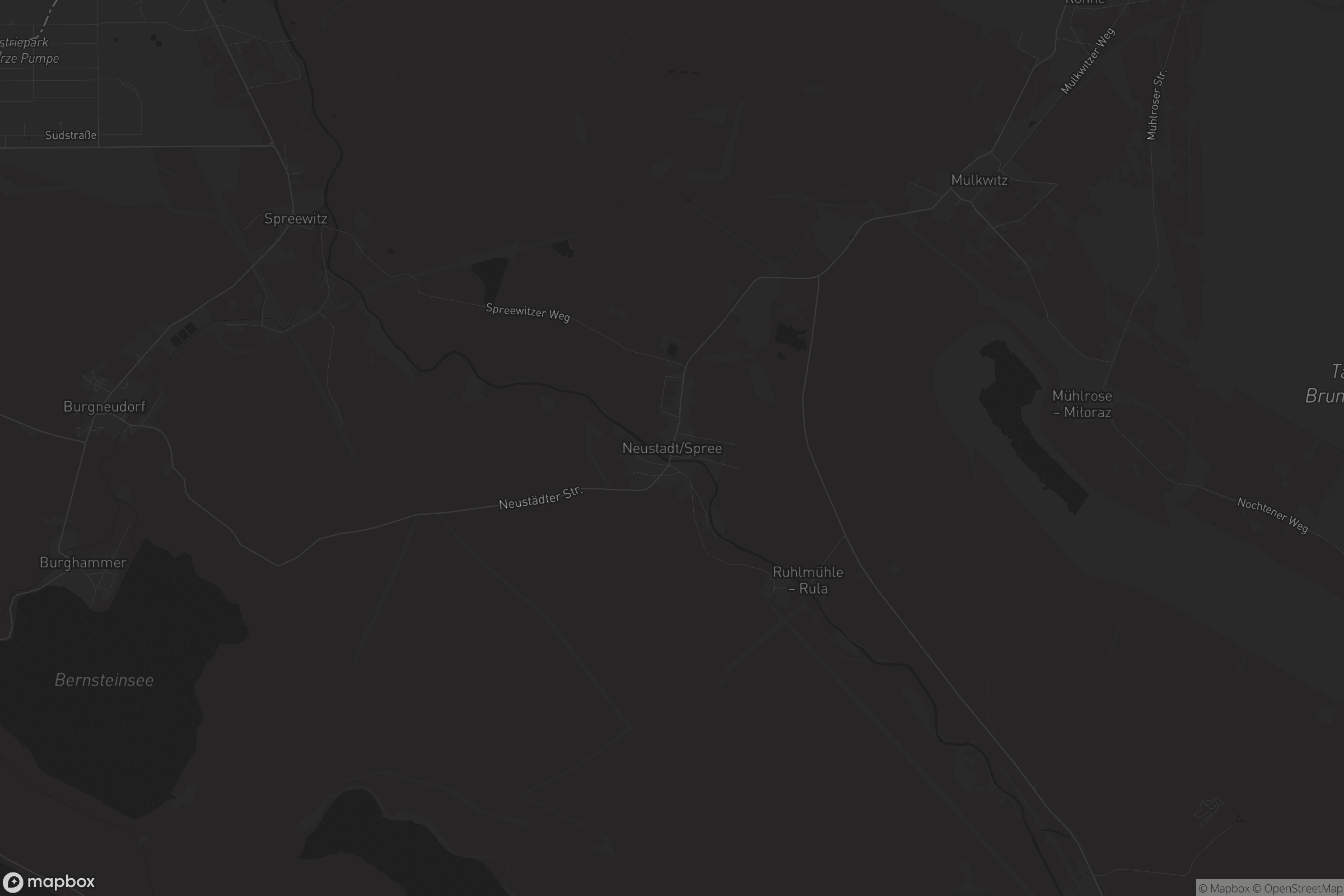 Karte von Neustadt (Spree) - Nowe Město