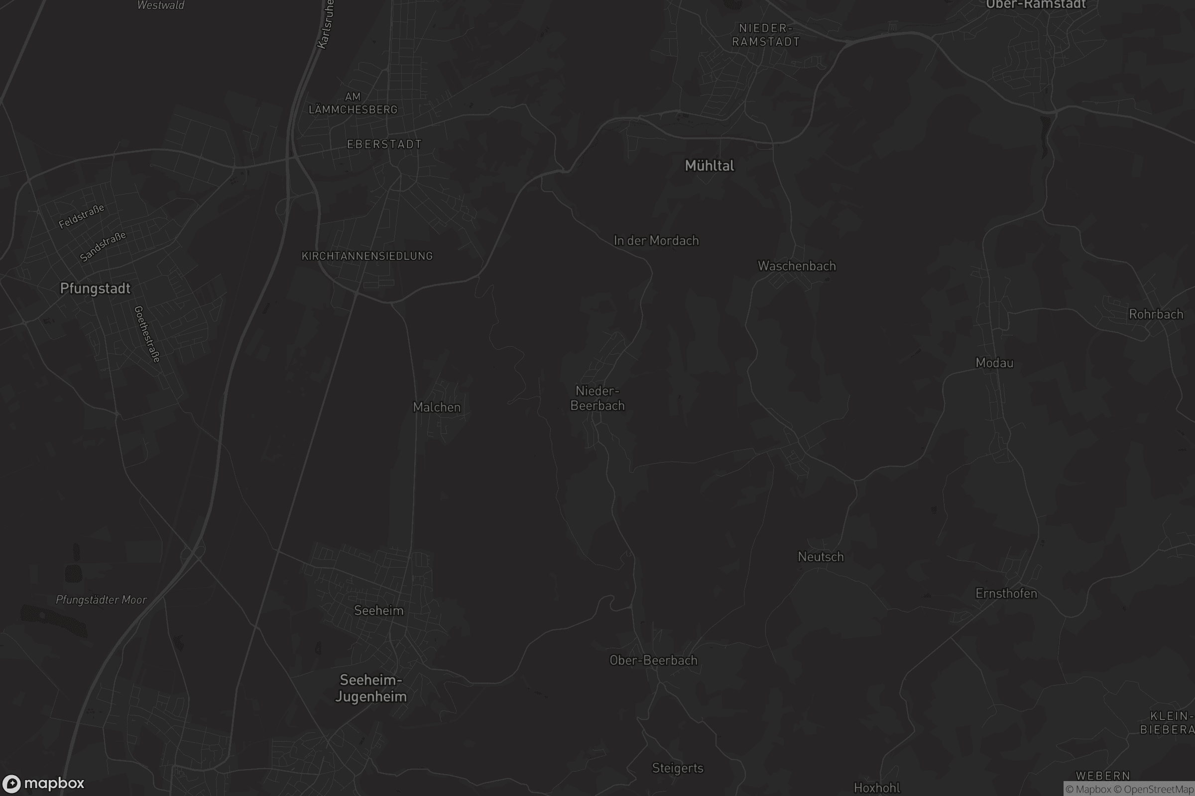 Karte von Nieder-Beerbach