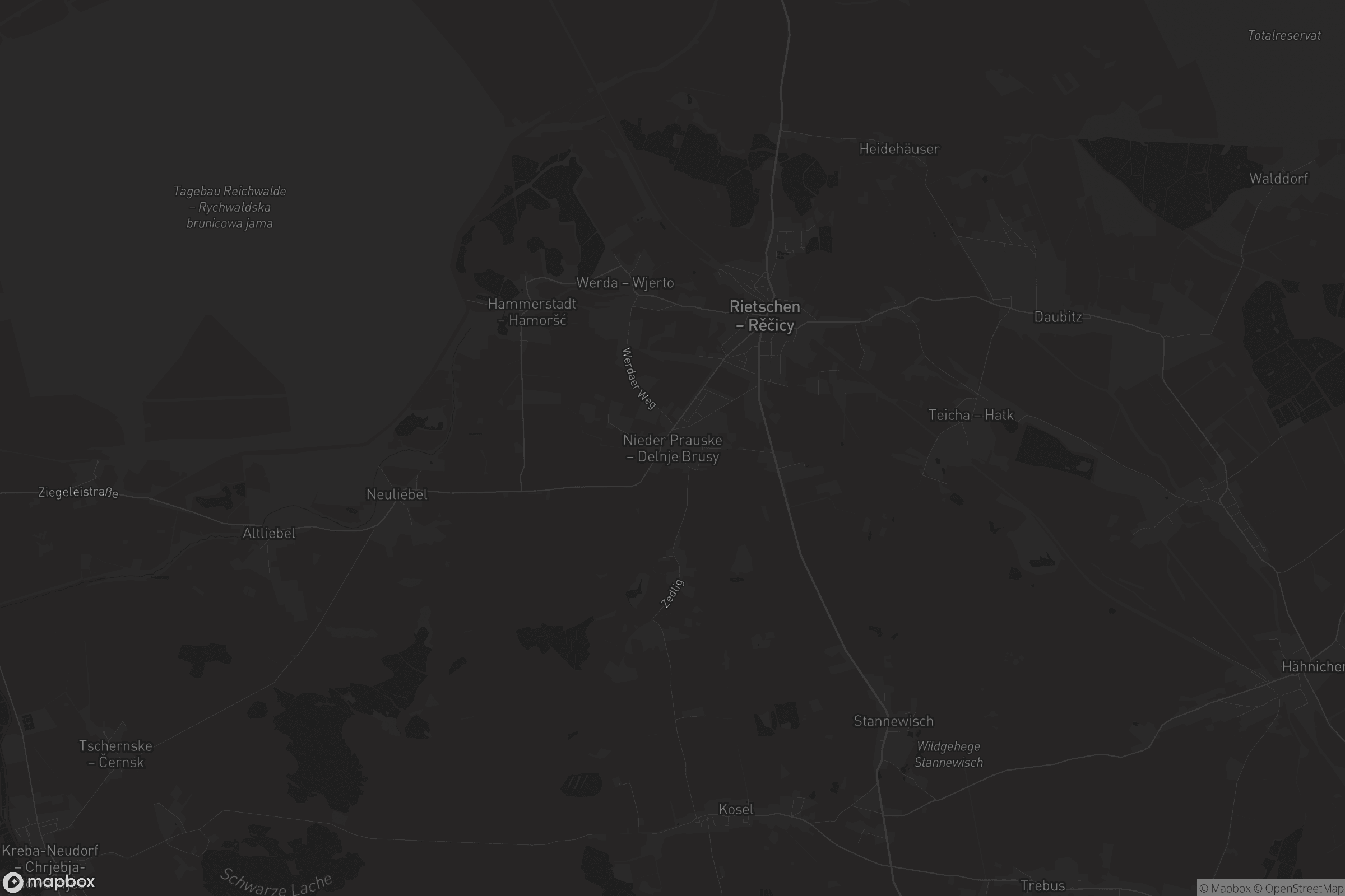 Karte von Nieder Prauske - Delnje Brusy