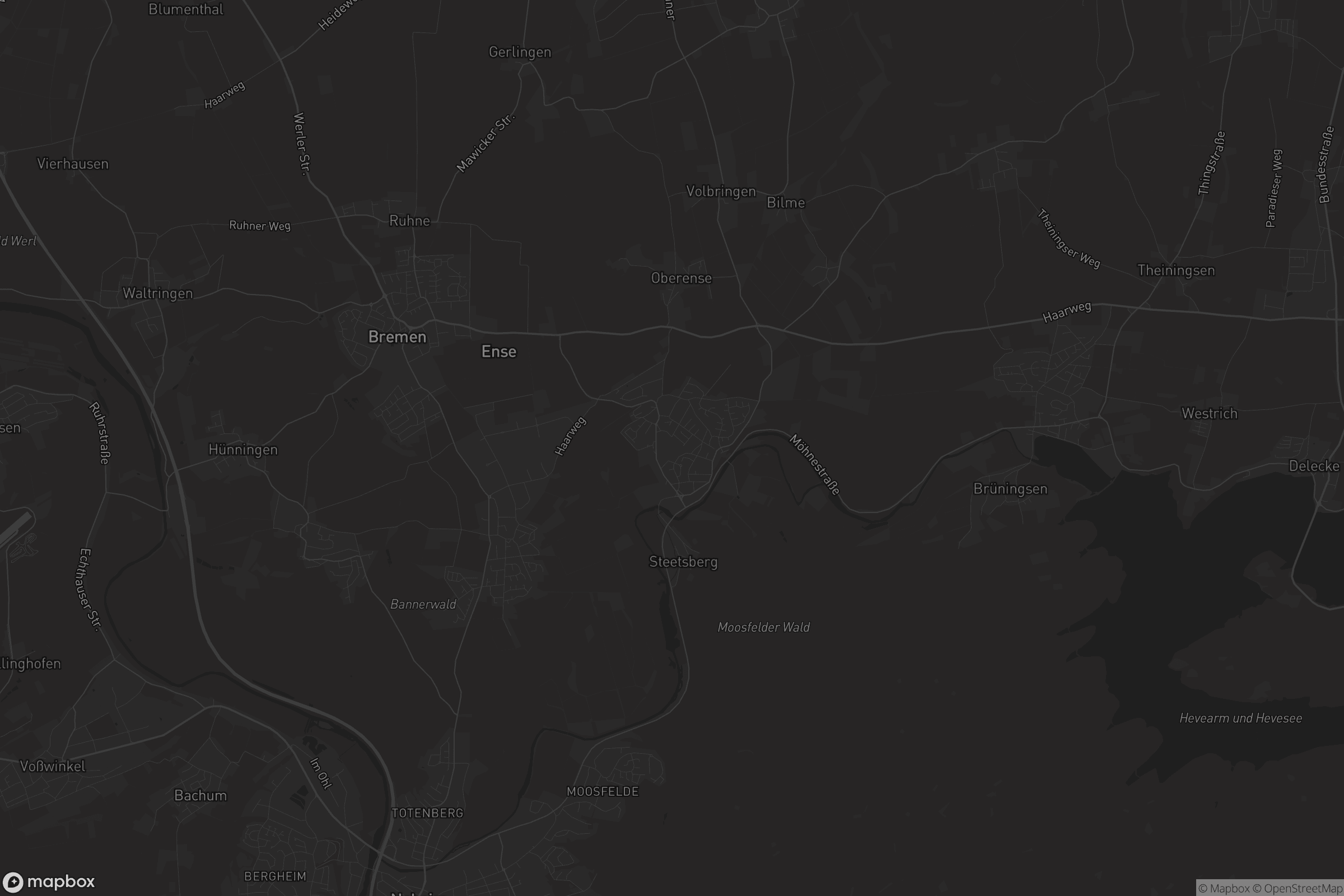 Karte von Niederense