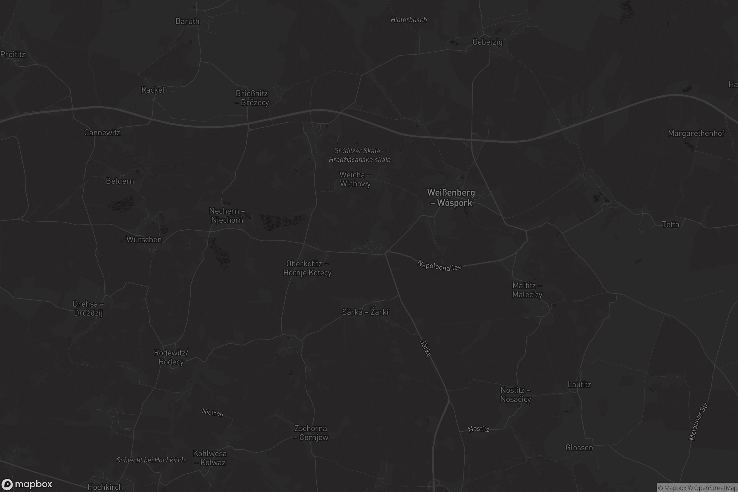 Karte von Niederkotitz - Delnje Kotecy