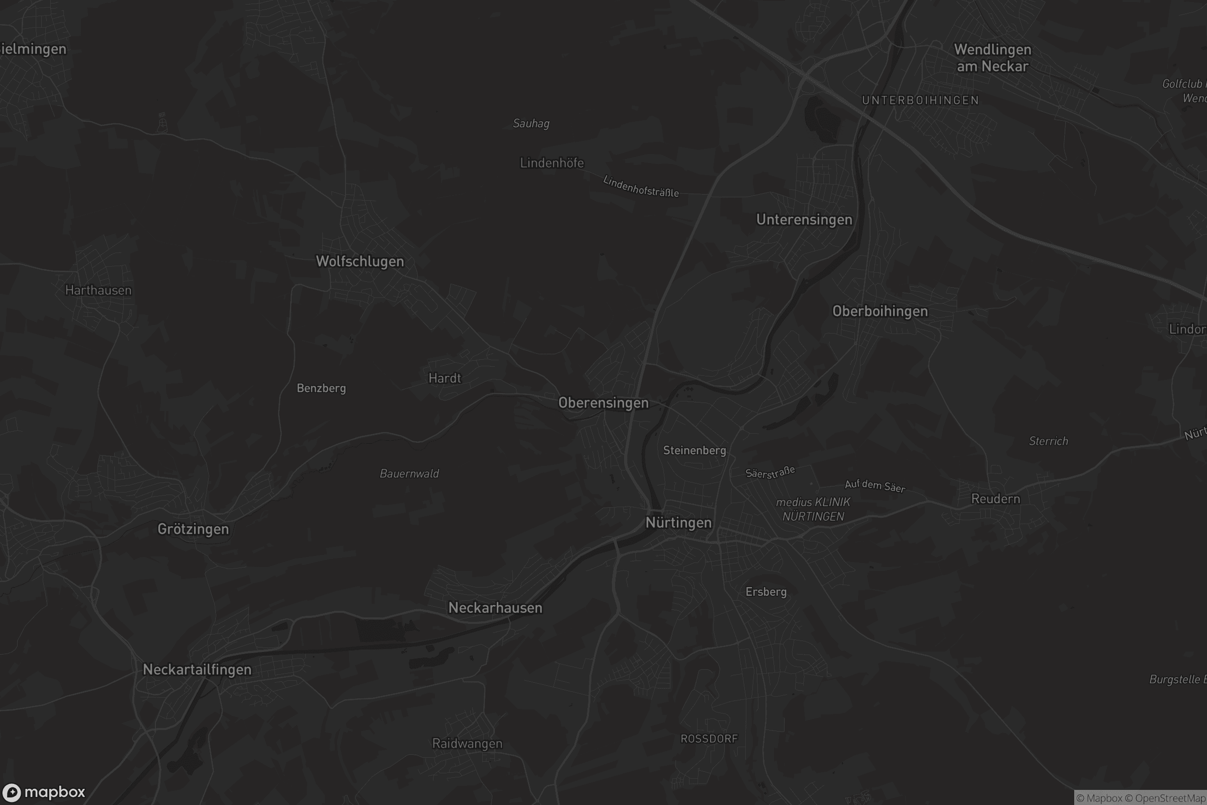 Karte von Oberensingen