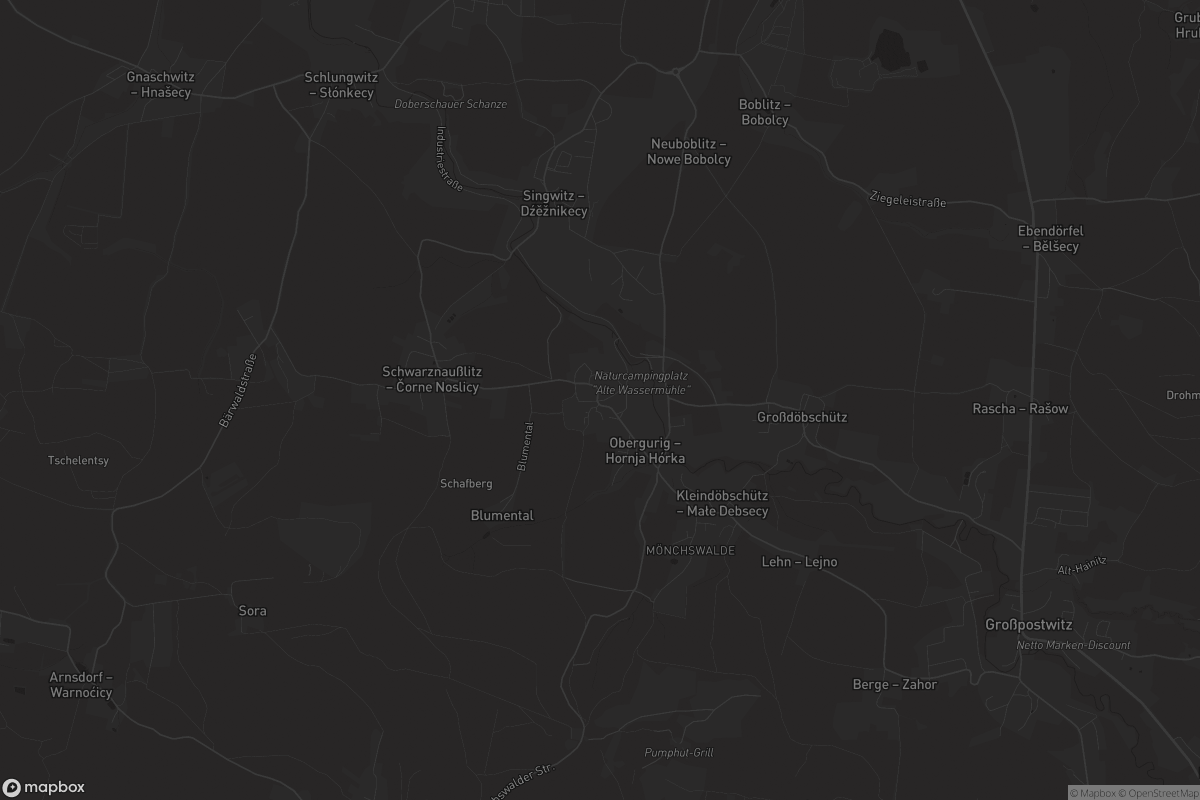 Karte von Obergurig - Hornja Hórka