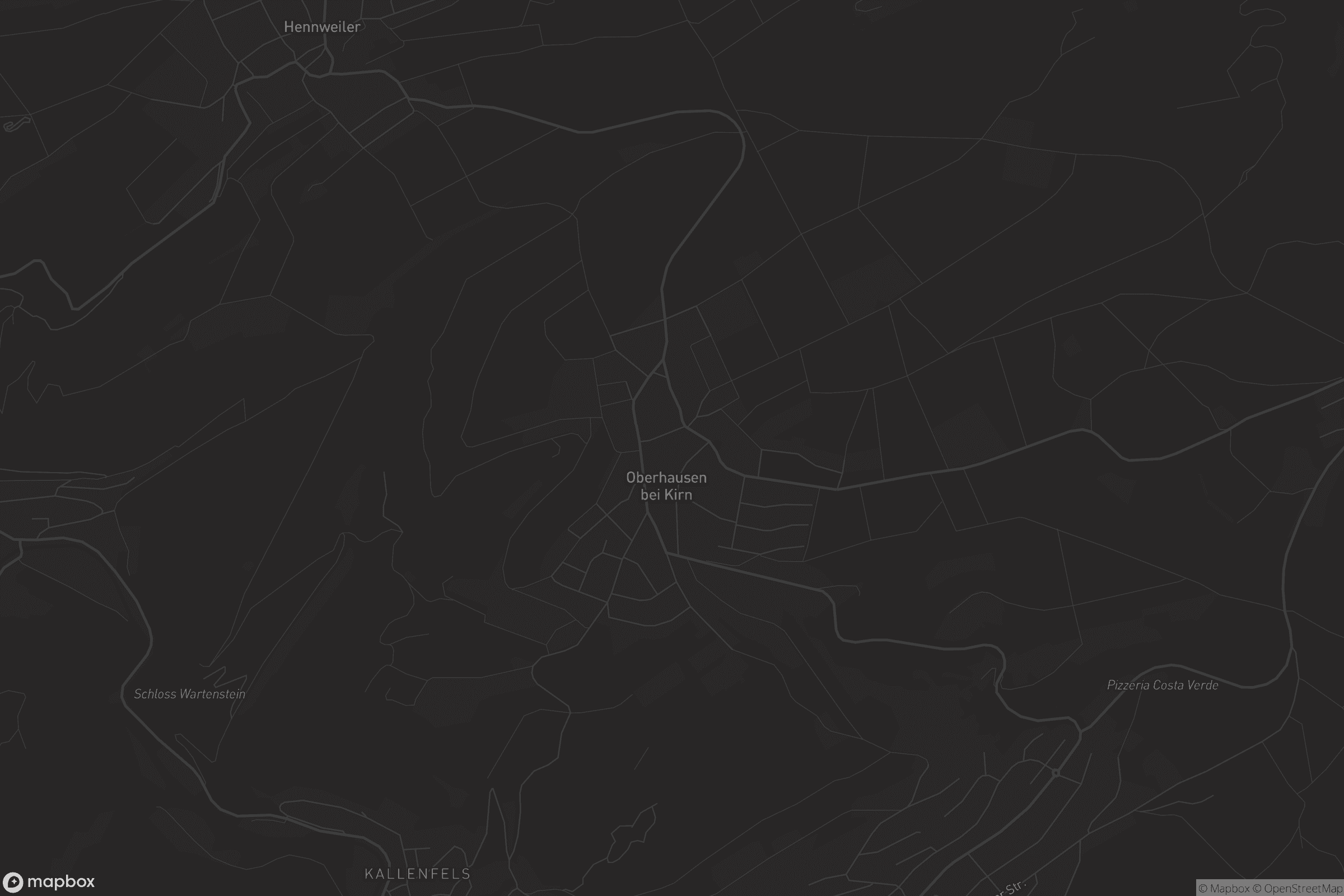 Karte von Oberhausen bei Kirn