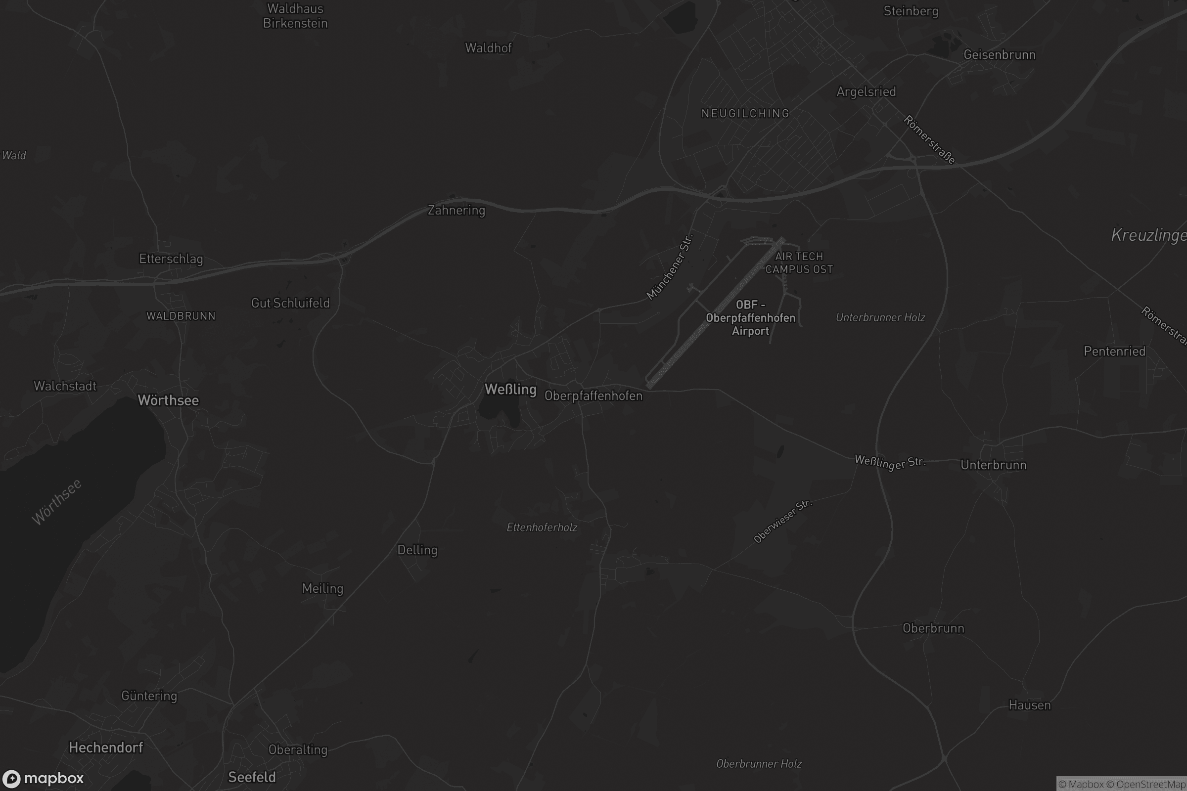 Karte von Oberpfaffenhofen