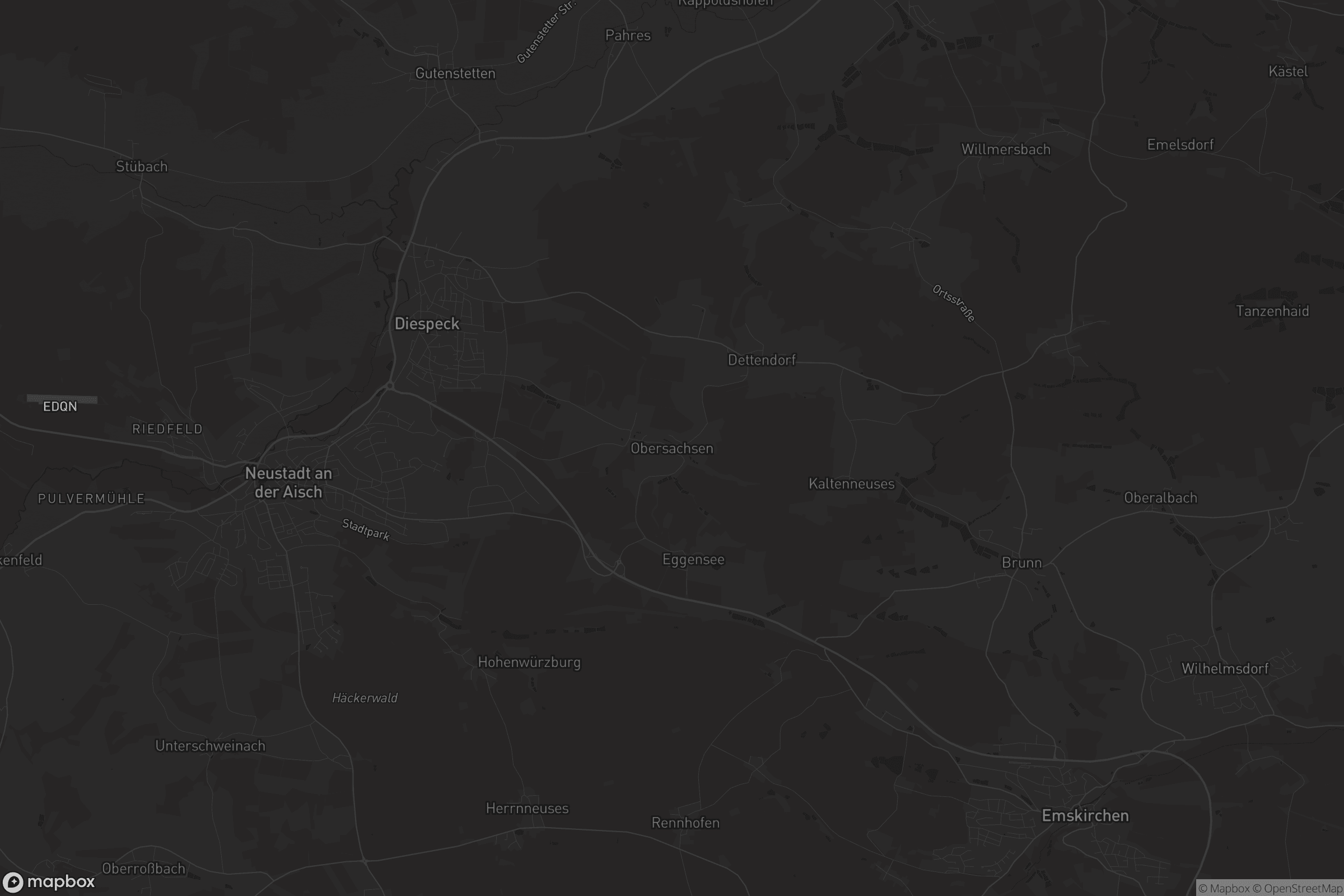 Karte von Obersachsen