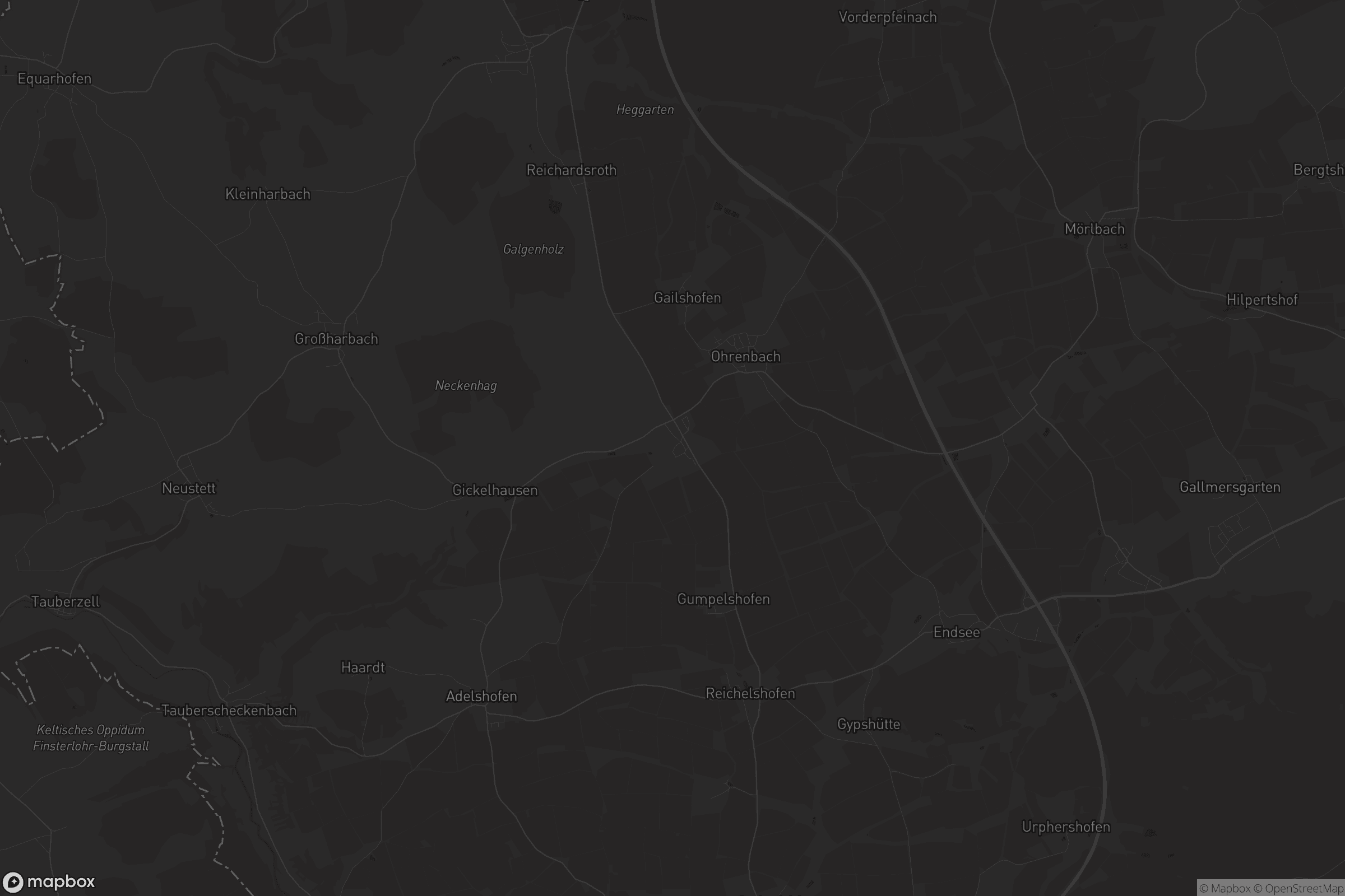 Karte von Oberscheckenbach