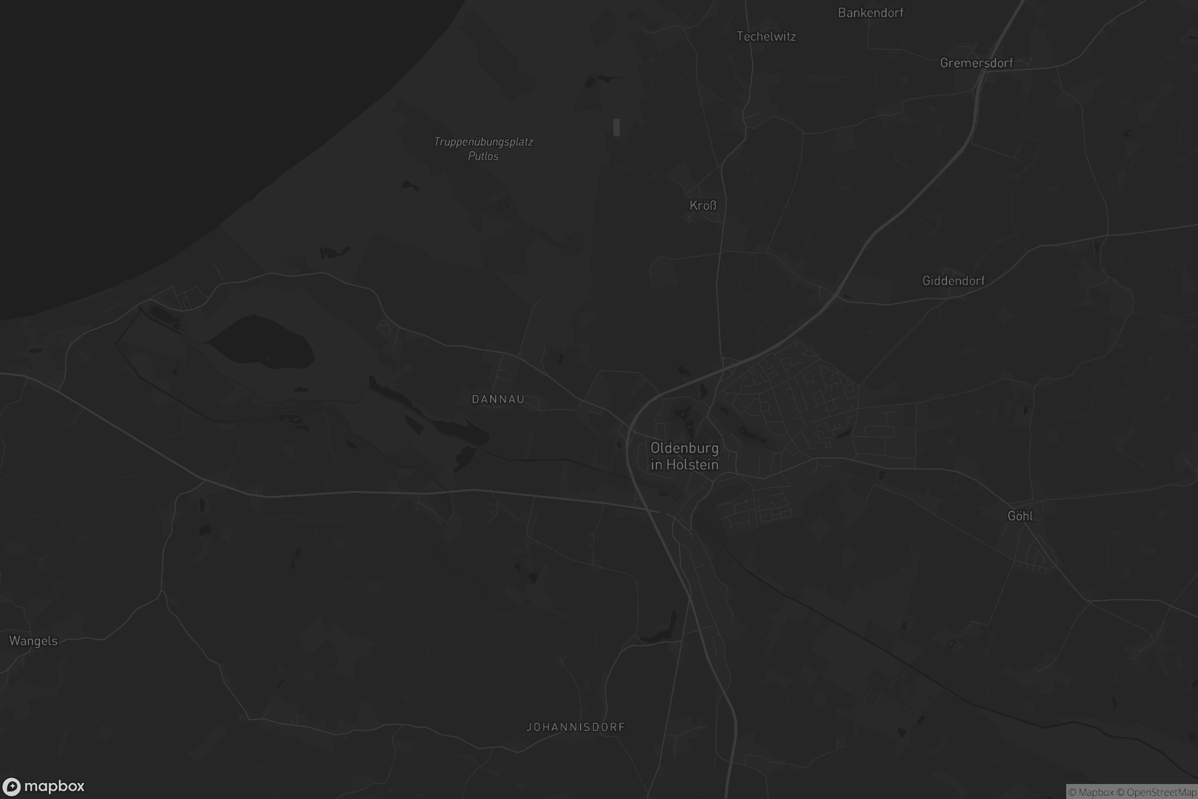 Karte von Oldenburg in Holstein