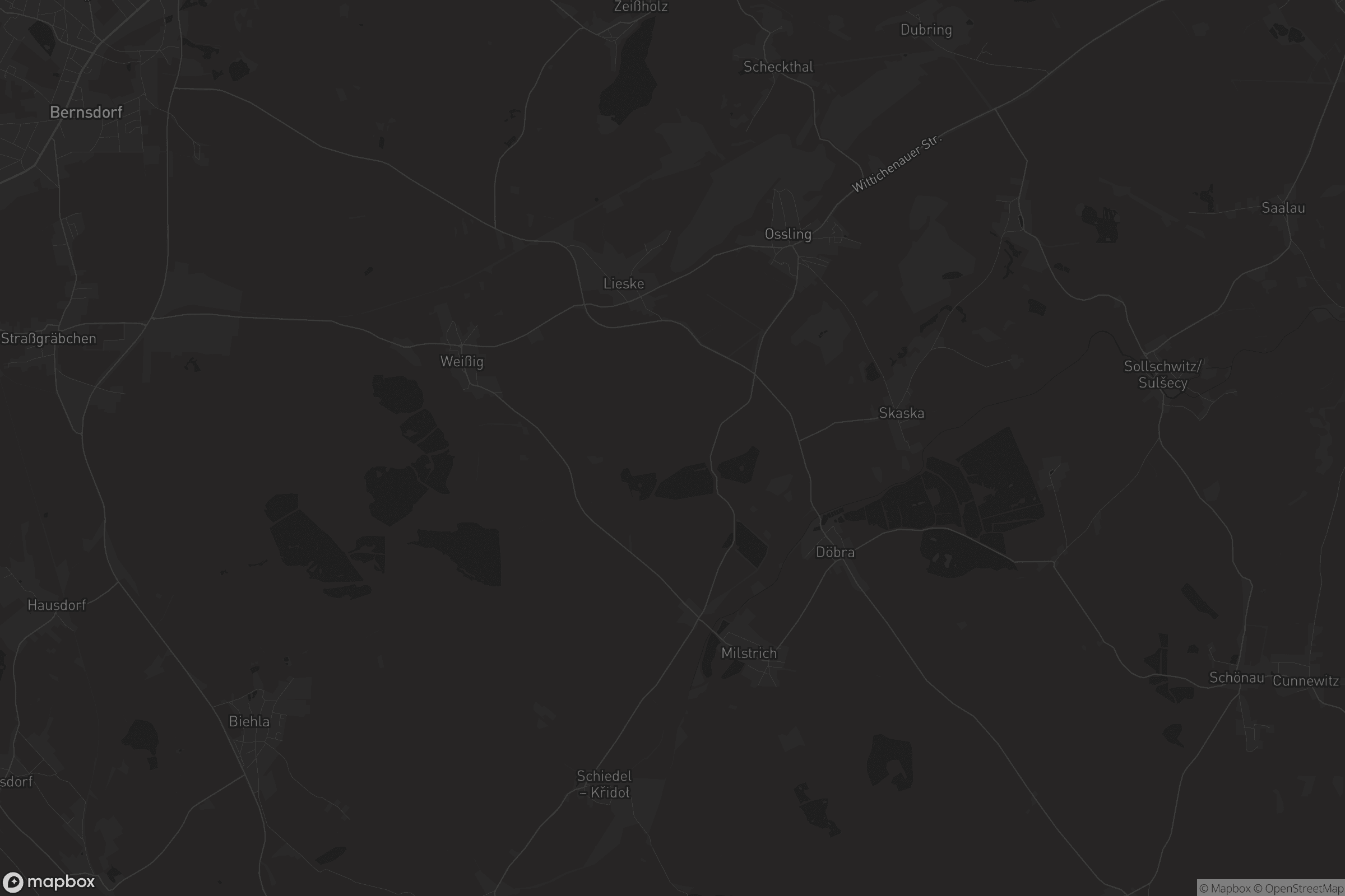 Karte von Oßling - Wóslink