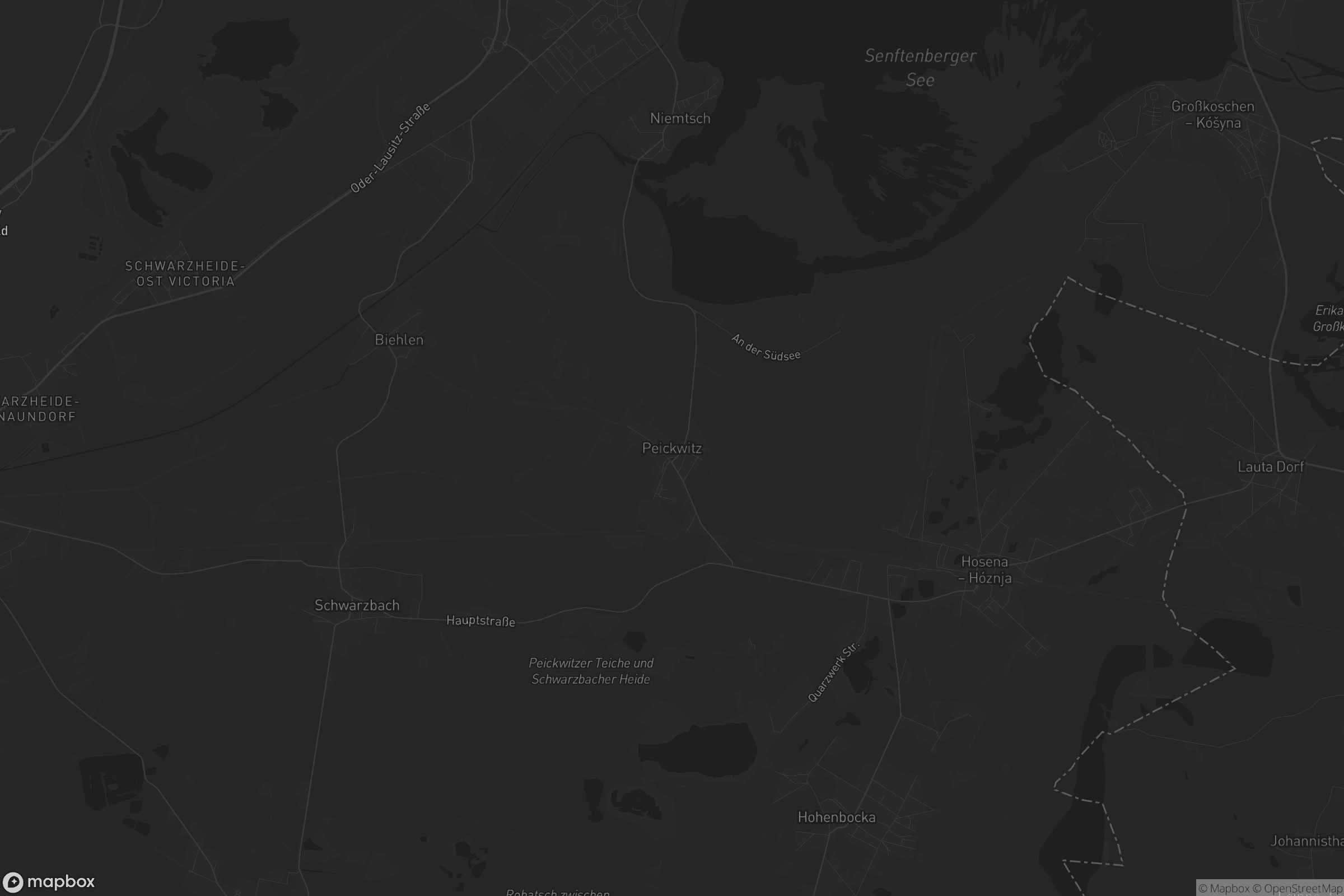 Karte von Peickwitz - Tśikojce