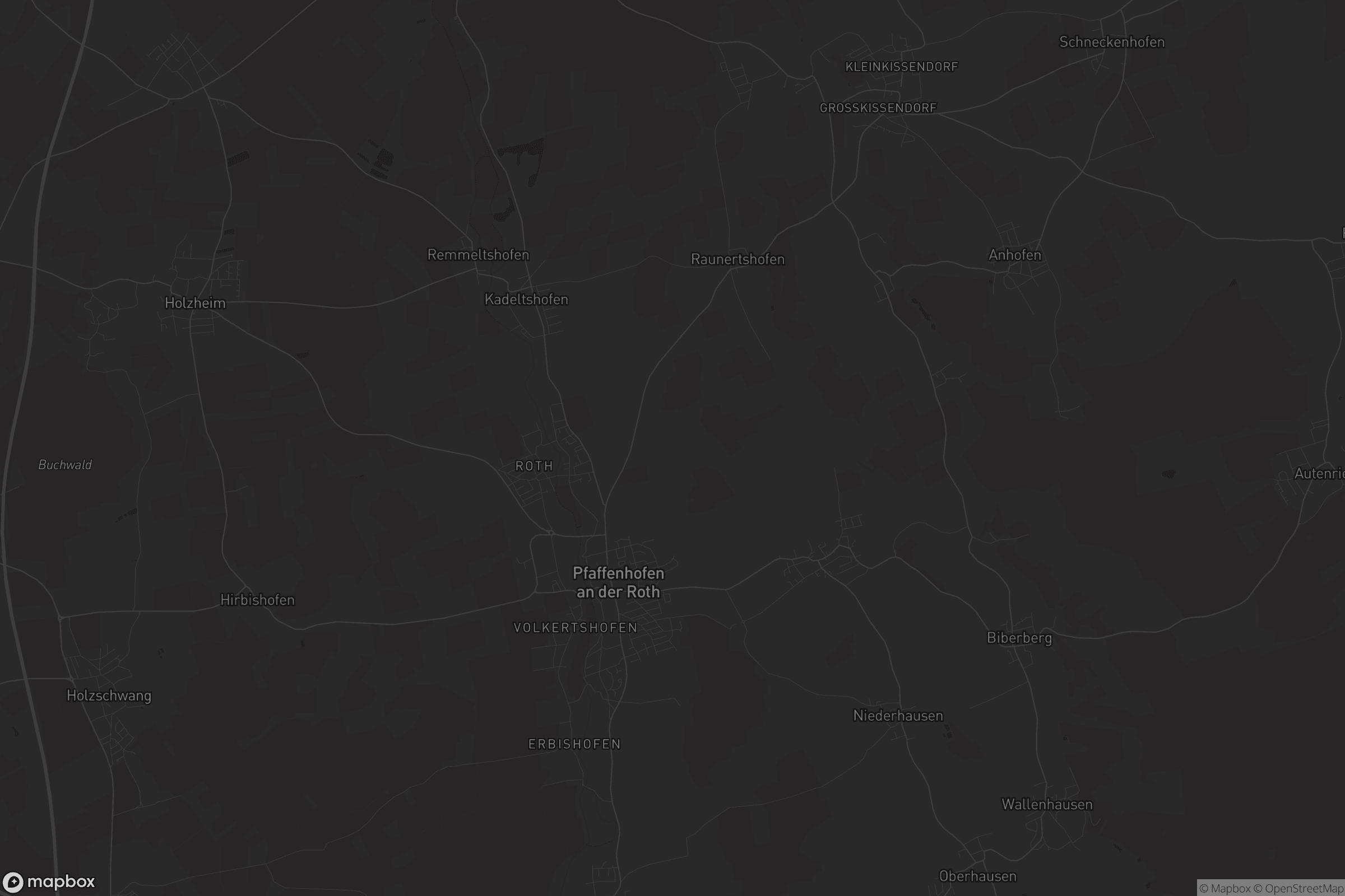 Karte von Pfaffenhofen an der Roth