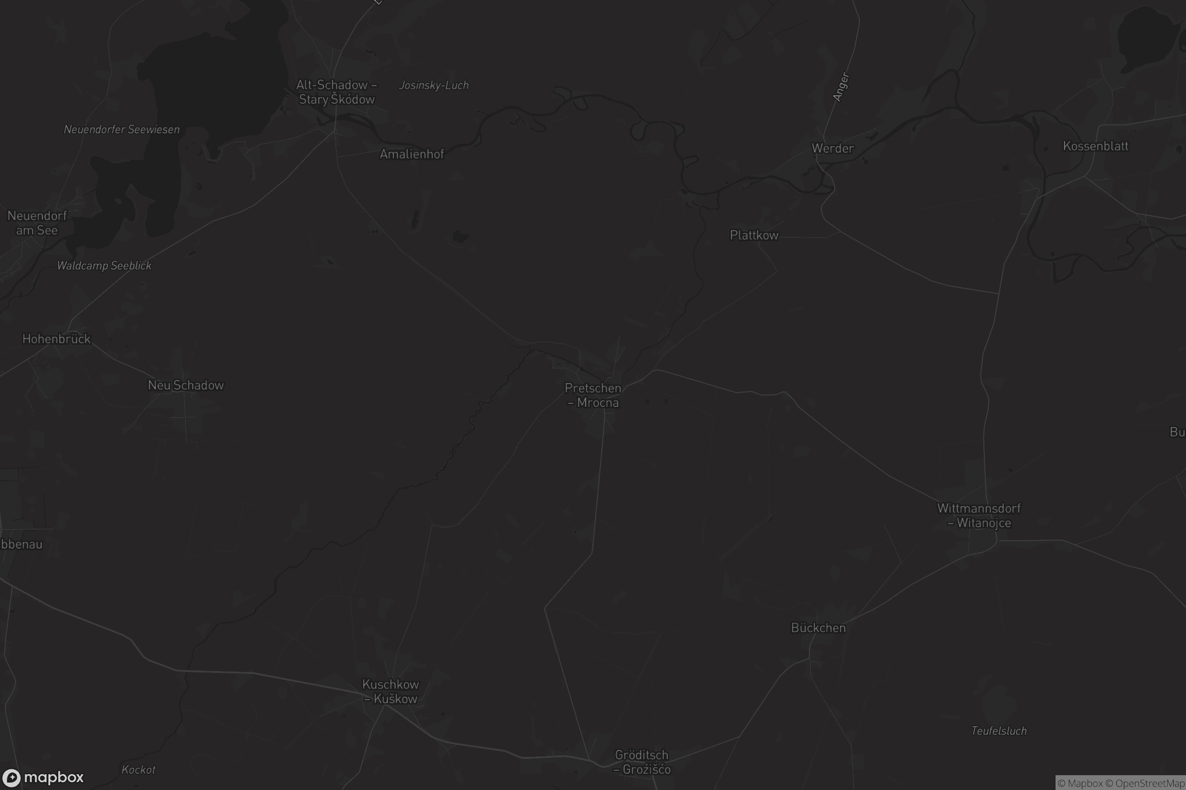 Karte von Pretschen - Mrocna