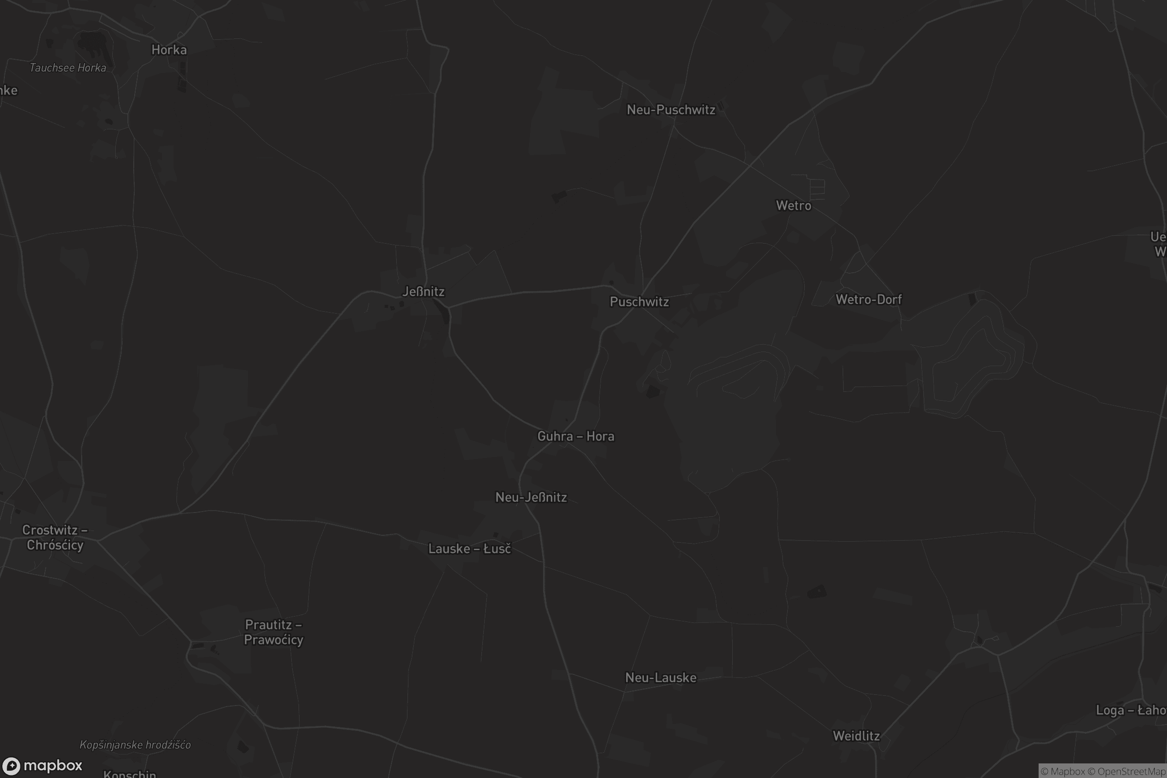 Karte von Puschwitz - Bóšicy