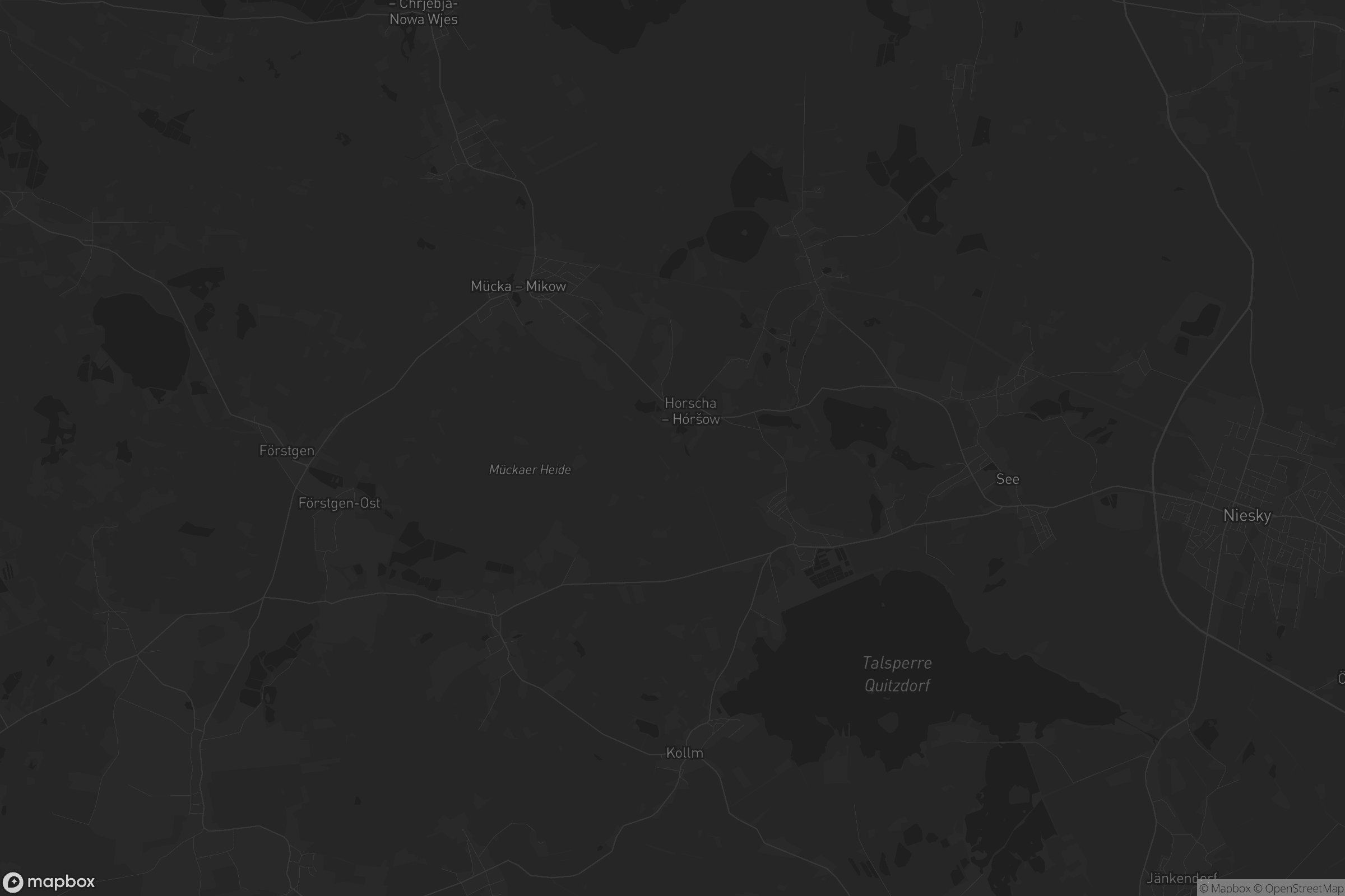 Karte von Quitzdorf am See - Kwětanecy při jězoru